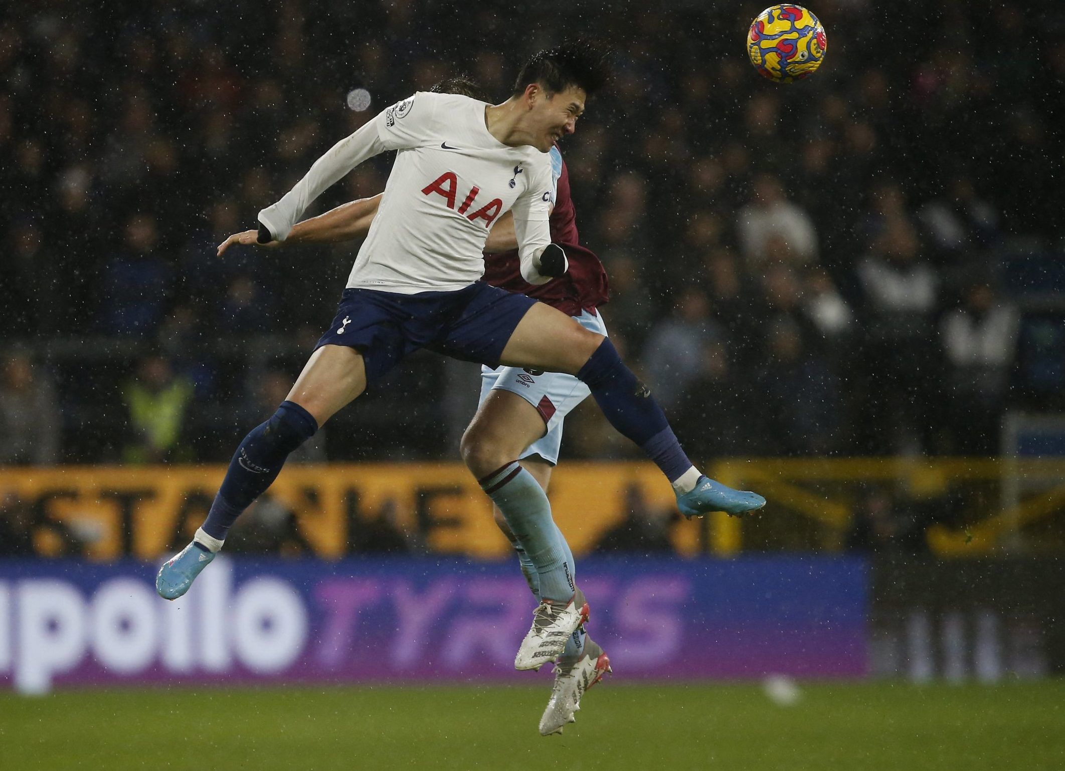 Tottenham Hotspur attacker Heung-min Son in action against Burnley in the Premier League