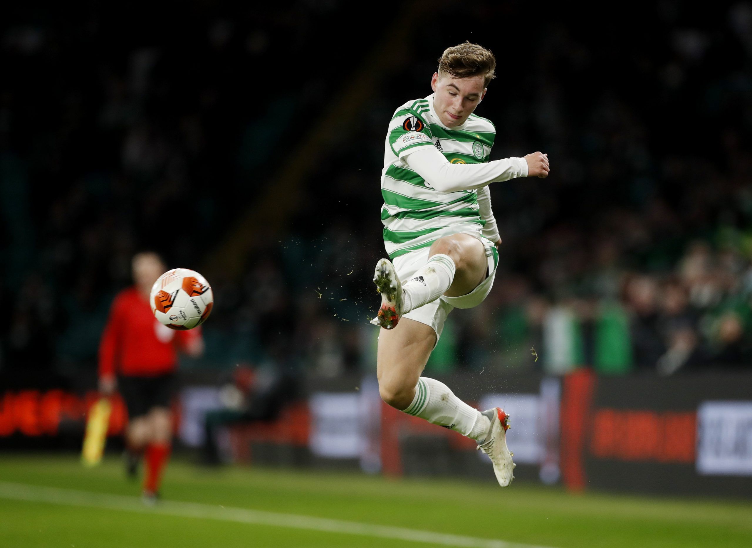 Soccer Football - Europa League - Group G - Celtic v Real Betis - Celtic Park, Glasgow, Scotland, Britain - December 9, 2021 Celtic's Adam Montgomery in action Action Images via Reuters/Lee Smith
