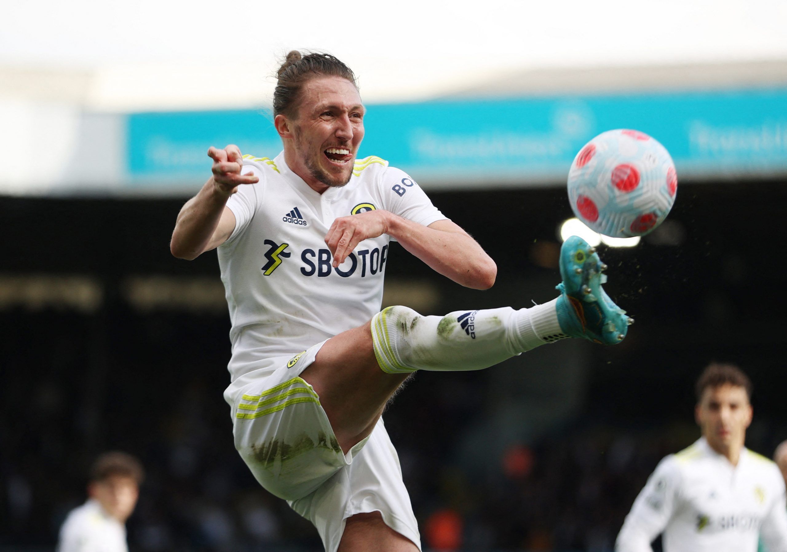Soccer Football - Premier League - Leeds United v Southampton - Elland Road, Leeds, Britain - April 2, 2022 Leeds United's Luke Ayling in action Action Images via Reuters/Molly Darlington EDITORIAL USE ONLY. No use with unauthorized audio, video, data, fixture lists, club/league logos or 'live' services. Online in-match use limited to 75 images, no video emulation. No use in betting, games or single club /league/player publications.  Please contact your account representative for further details