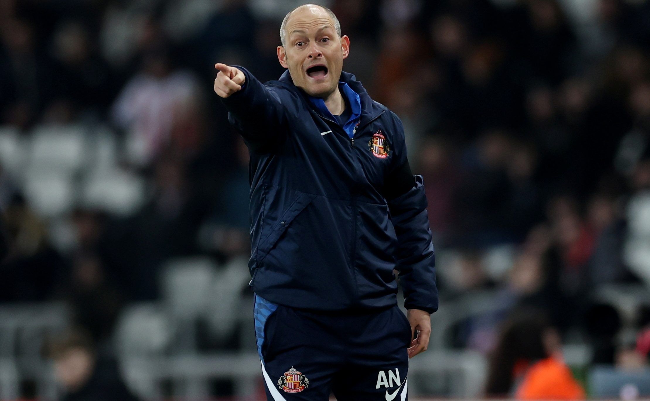 Soccer Football - League One - Sunderland v Fleetwood Town - Stadium of Light, Sunderland, Britain - March 8, 2022  Sunderland manager Alex Neil  Action Images/Lee Smith  EDITORIAL USE ONLY. No use with unauthorized audio, video, data, fixture lists, club/league logos or 