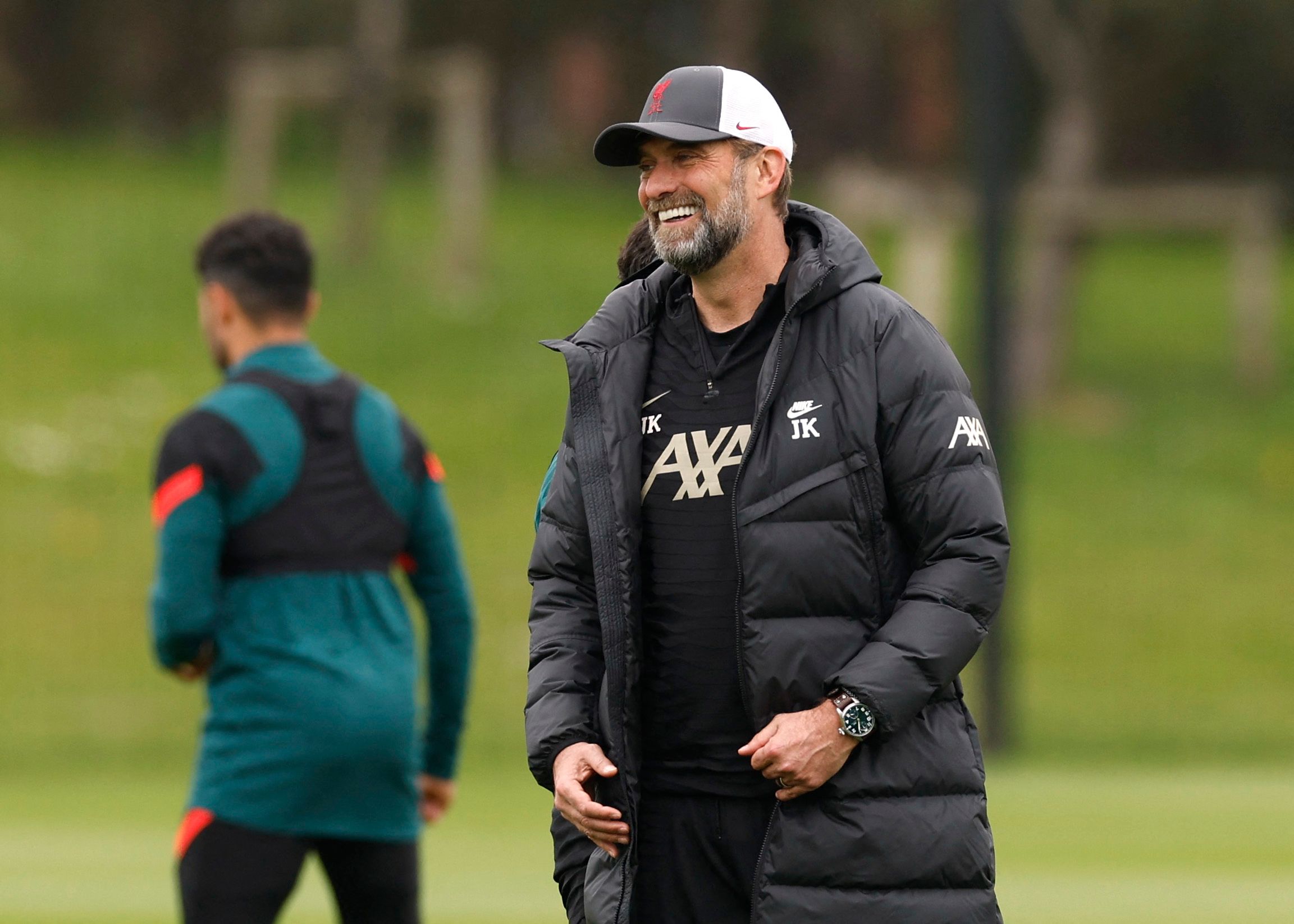 Soccer Football - Champions League - Liverpool Training - AXA Training Centre, Liverpool, Britain - May 2, 2022 Liverpool manager Juergen Klopp during training Action Images via Reuters/Jason Cairnduff