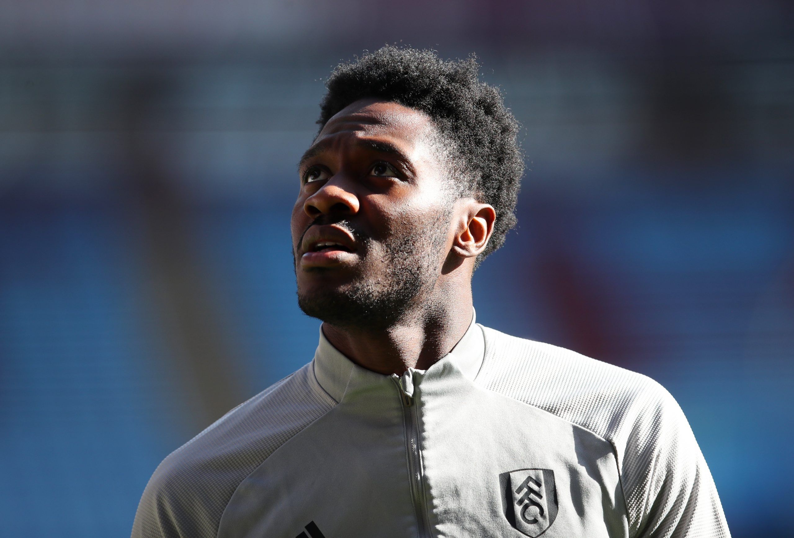 OLA-AINA-FULHAM-PREMIER-LEAGUE-CRYSTAL-PALACE-VIEIRA-TRANSFER-LATEST-MITCHELL-WARDSoccer Football - Premier League - Aston Villa v Fulham - Villa Park, Birmingham, Britain - April 4, 2021 Fulham's Ola Aina during the warm up before the match Pool via REUTERS/Catherine Ivill EDITORIAL USE ONLY. No use with unauthorized audio, video, data, fixture lists, club/league logos or 'live' services. Online in-match use limited to 75 images, no video emulation. No use in betting, games or single club /leag