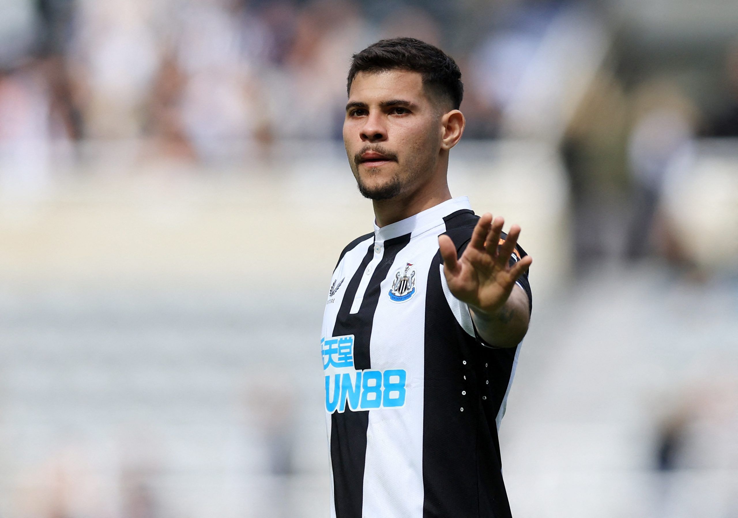 bruno-guimaraes-newcastle-united-tim-spiers-athletic-wolverhampton-wanderers-transfer-claim-premier-league-latest-neves-lage-moutinho-dendoncker-updateSoccer Football - Premier League - Newcastle United v Liverpool - St James' Park, Newcastle, Britain - April 30, 2022 Newcastle United's Bruno Guimaraes after the match Action Images via Reuters/Lee Smith EDITORIAL USE ONLY. No use with unauthorized audio, video, data, fixture lists, club/league logos or 'live' services. Online in-match use limite