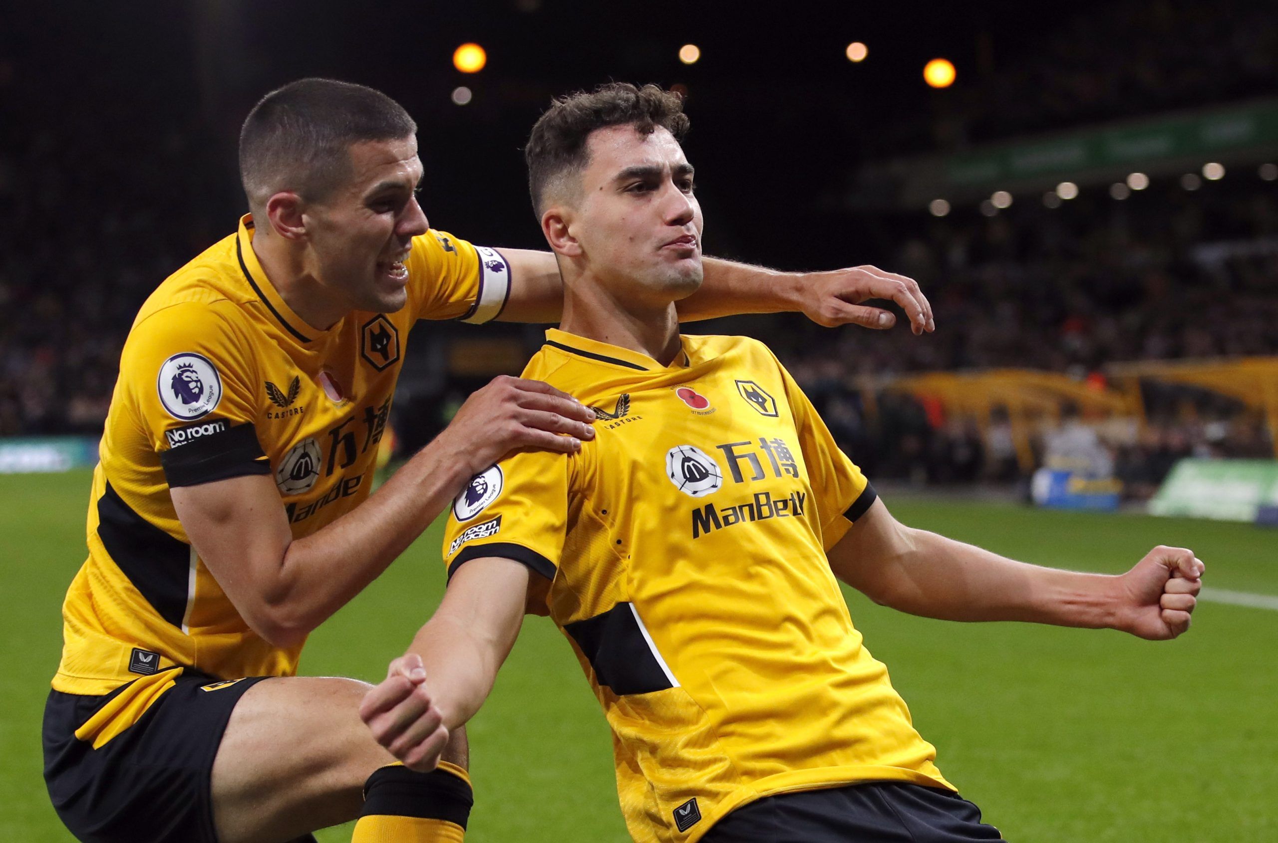 kilman-coady-bruno-lage-wolves-transfer-rumours-transfer-news-latest-molineux-news-premier-league-transferSoccer Football - Premier League - Wolverhampton Wanderers v Everton - Molineux Stadium, Wolverhampton, Britain - November 1, 2021 Wolverhampton Wanderers' Max Kilman celebrates scoring their first goal with Conor Coady Action Images via Reuters/Andrew Couldridge EDITORIAL USE ONLY. No use with unauthorized audio, video, data, fixture lists, club/league logos or 'live' services. Online in-ma
