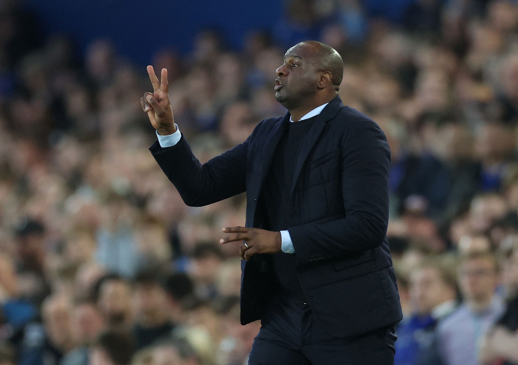 patrick-vieira-crystal-palace-team-news-manchester-united-ralf-rangnick-premier-league-ronaldo-pogba-injurySoccer Football - Premier League - Everton v Crystal Palace - Goodison Park, Liverpool, Britain - May 19, 2022 Crystal Palace manager Patrick Vieira reacts Action Images via Reuters/Carl Recine EDITORIAL USE ONLY. No use with unauthorized audio, video, data, fixture lists, club/league logos or 'live' services. Online in-match use limited to 75 images, no video emulation. No use in betting, 