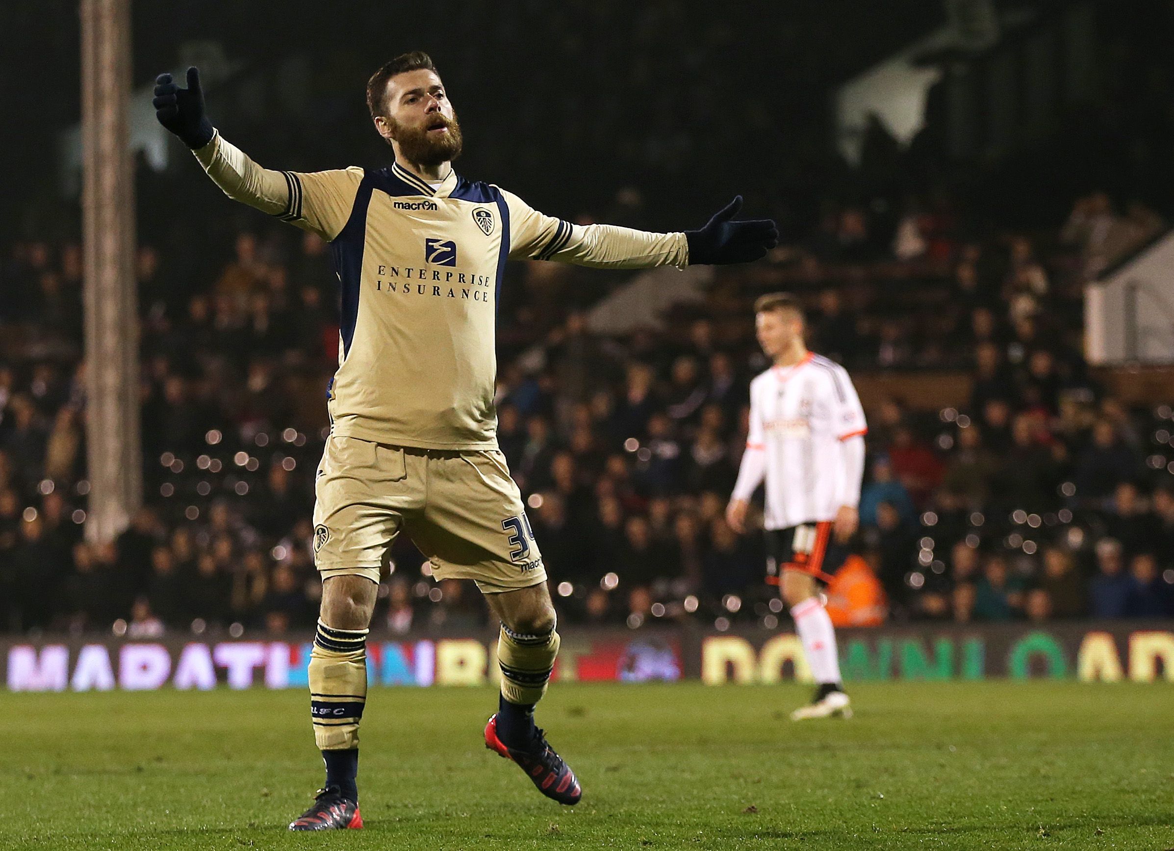 Mirco Antenucci celebrates scoring for Leeds United vs Fulham