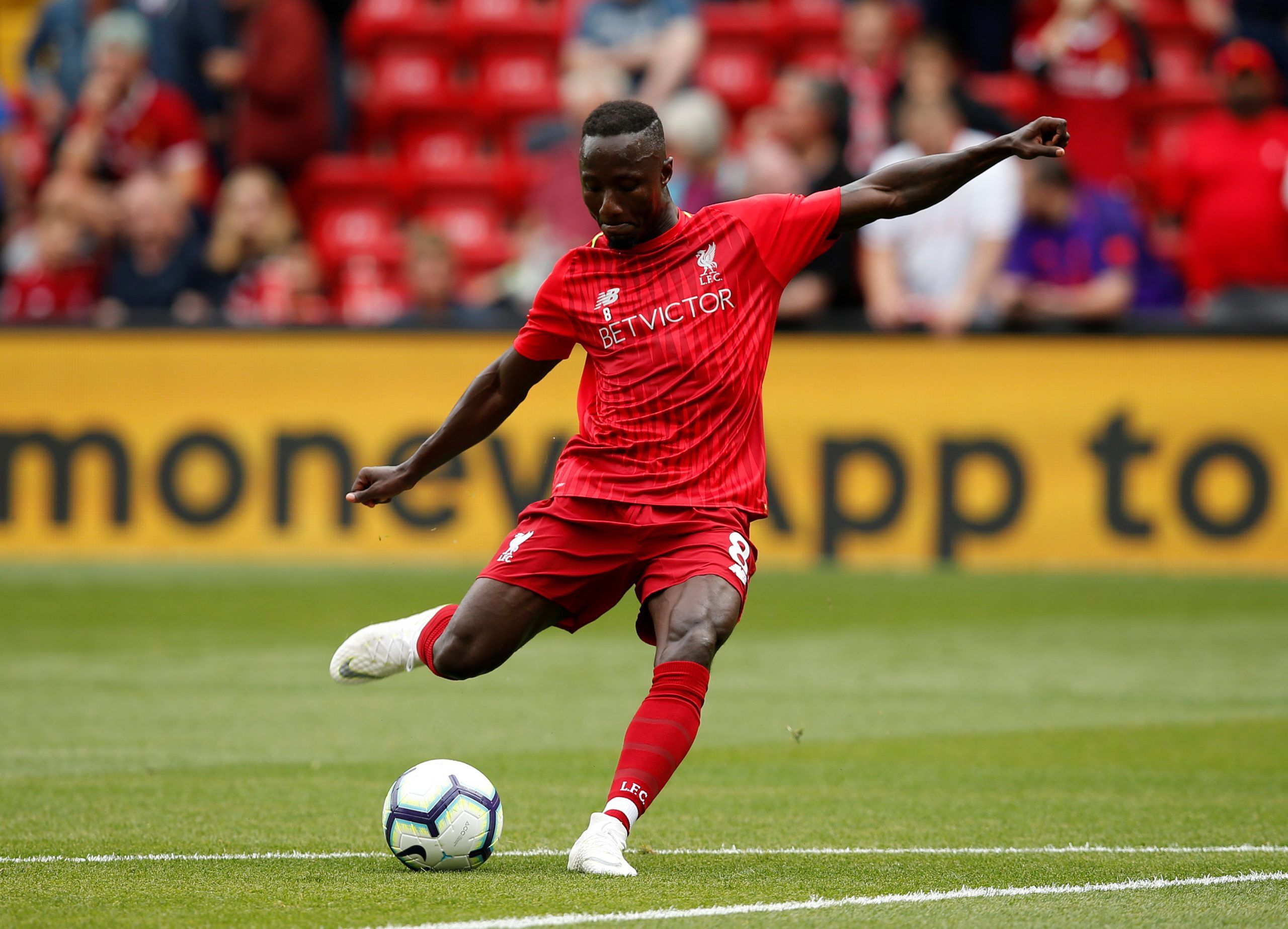 Soccer Football - Premier League - Liverpool v West Ham United - Anfield, Liverpool, Britain - August 12, 2018   Liverpool's Naby Keita during the warm up before the match    REUTERS/Andrew Yates    EDITORIAL USE ONLY. No use with unauthorized audio, video, data, fixture lists, club/league logos or 