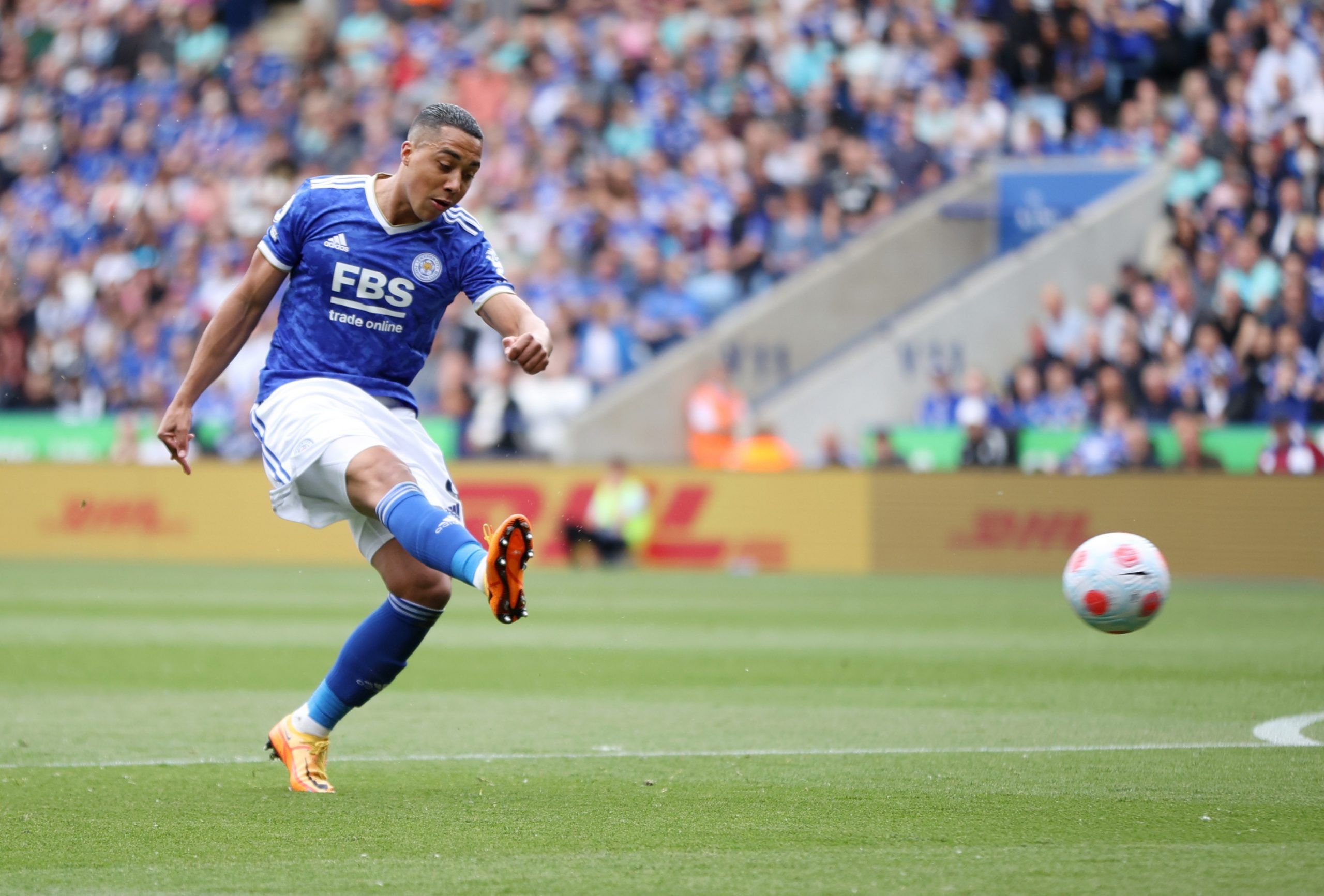 Soccer Football - Premier League - Leicester City v Southampton - King Power Stadium, Leicester, Britain - May 22, 2022 Leicester City's Youri Tielemans in action Action Images via Reuters/Molly Darlington EDITORIAL USE ONLY. No use with unauthorized audio, video, data, fixture lists, club/league logos or 'live' services. Online in-match use limited to 75 images, no video emulation. No use in betting, games or single club /league/player publications.  Please contact your account representative f
