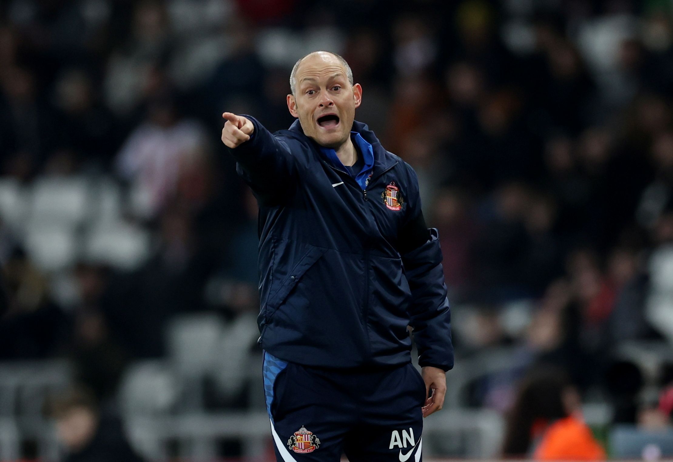 Soccer Football - League One - Sunderland v Fleetwood Town - Stadium of Light, Sunderland, Britain - March 8, 2022  Sunderland manager Alex Neil  Action Images/Lee Smith  EDITORIAL USE ONLY. No use with unauthorized audio, video, data, fixture lists, club/league logos or 