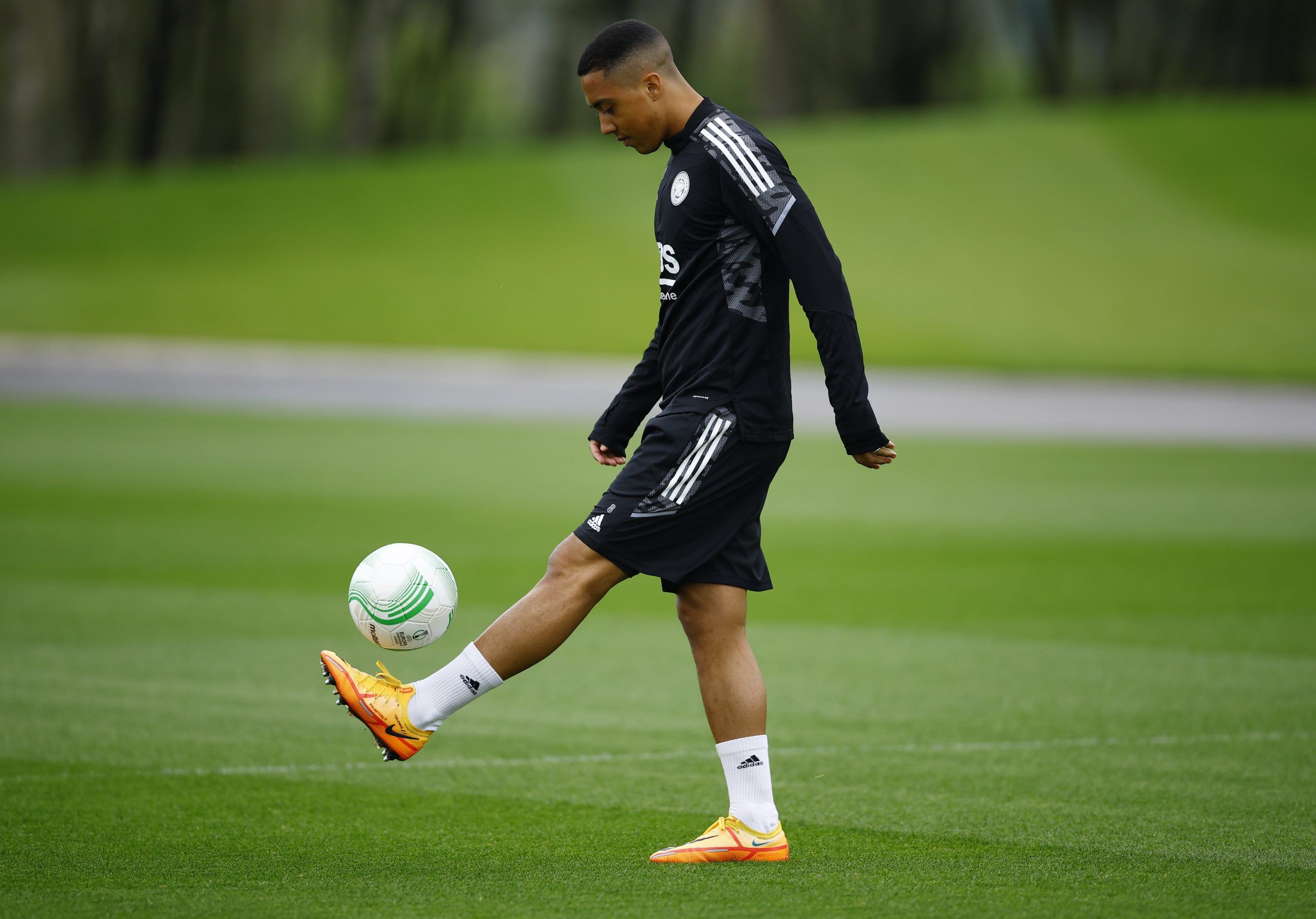 Leicester City's Youri Tielemans during training