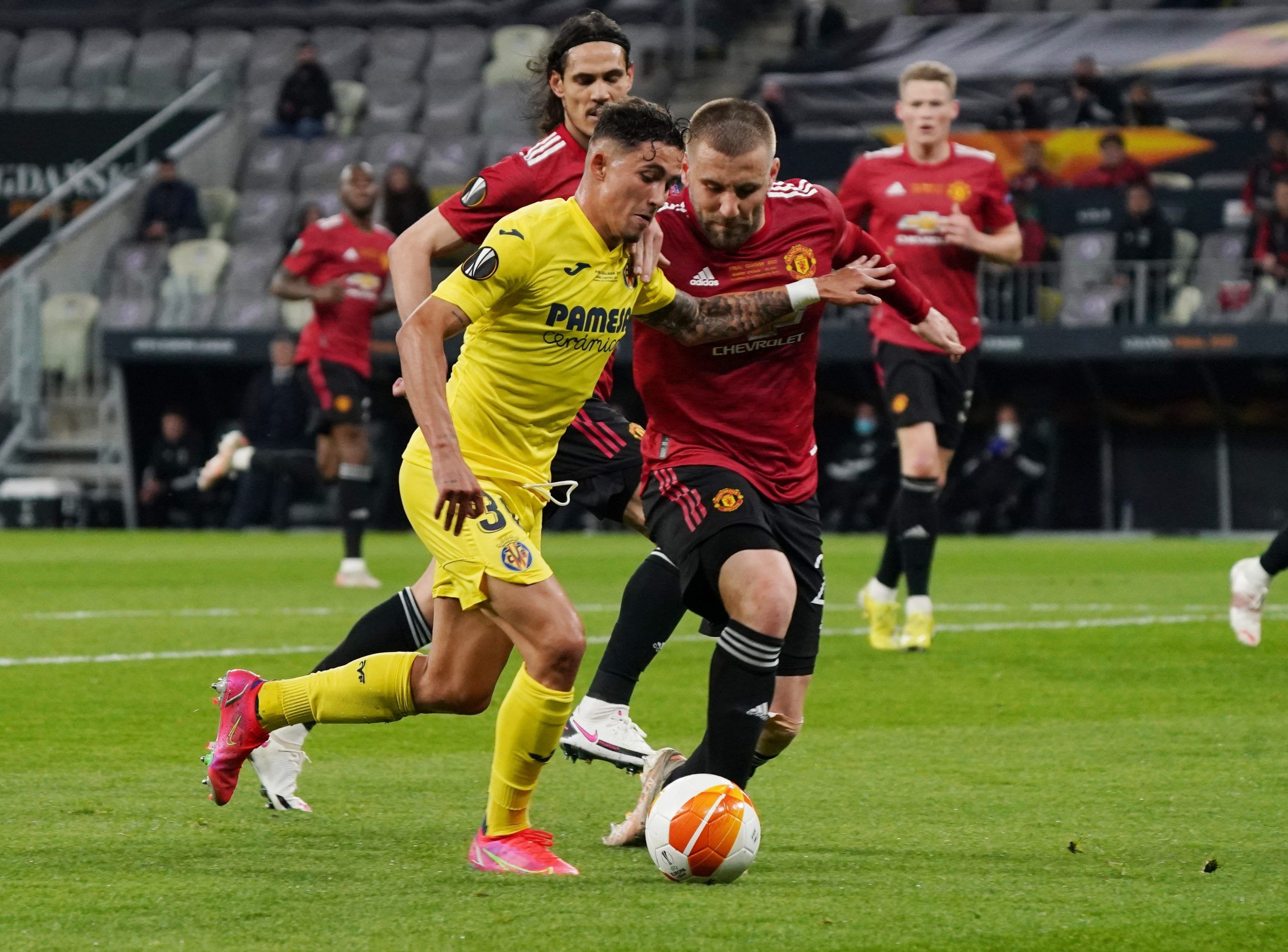 Villarreal's Yeremi Pino vs Manchester United
