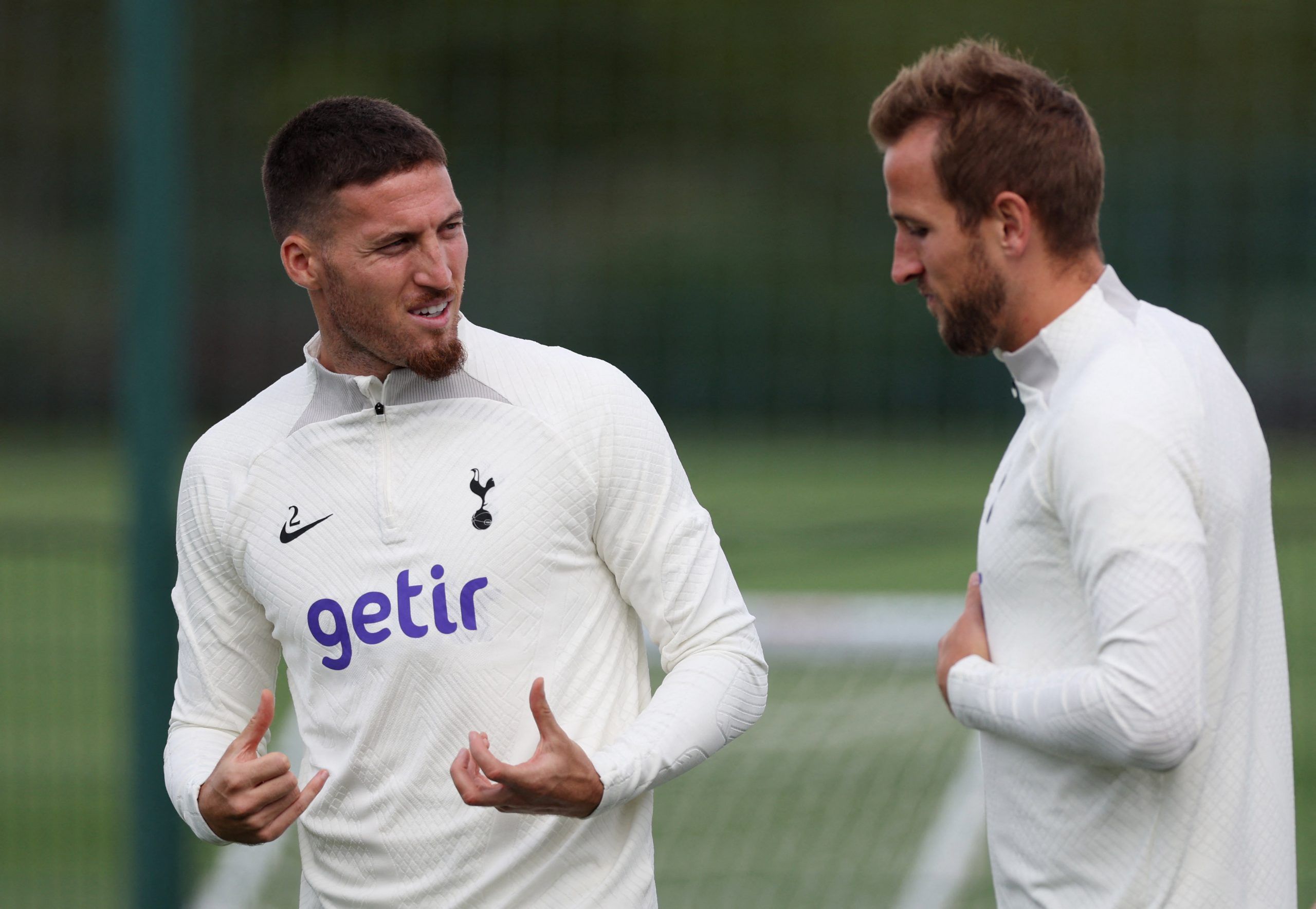 Tottenham Hotspur's Matt Doherty and Harry Kane during training