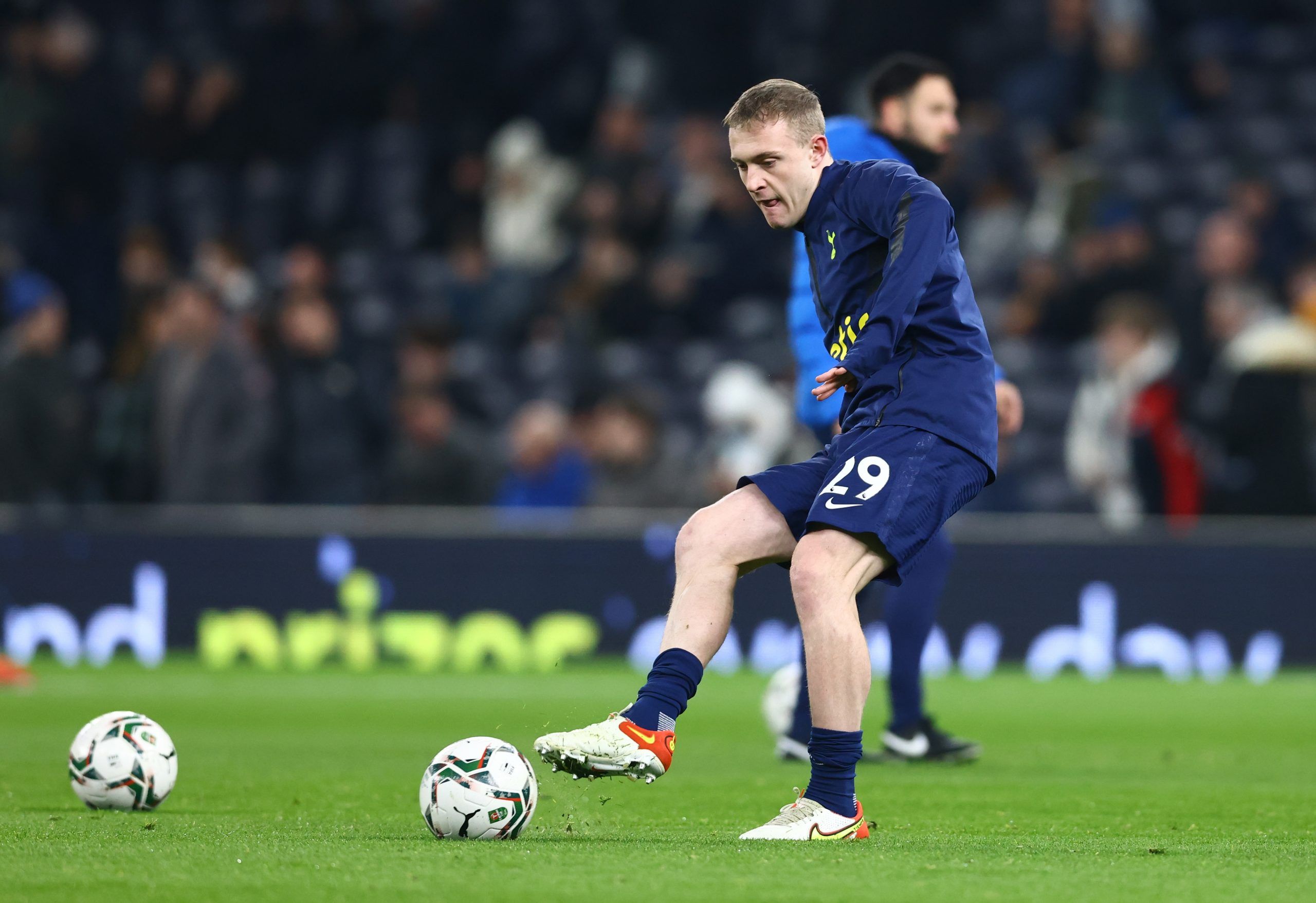 Tottenham Hotspur's Oliver Skipp during the warm up before the match