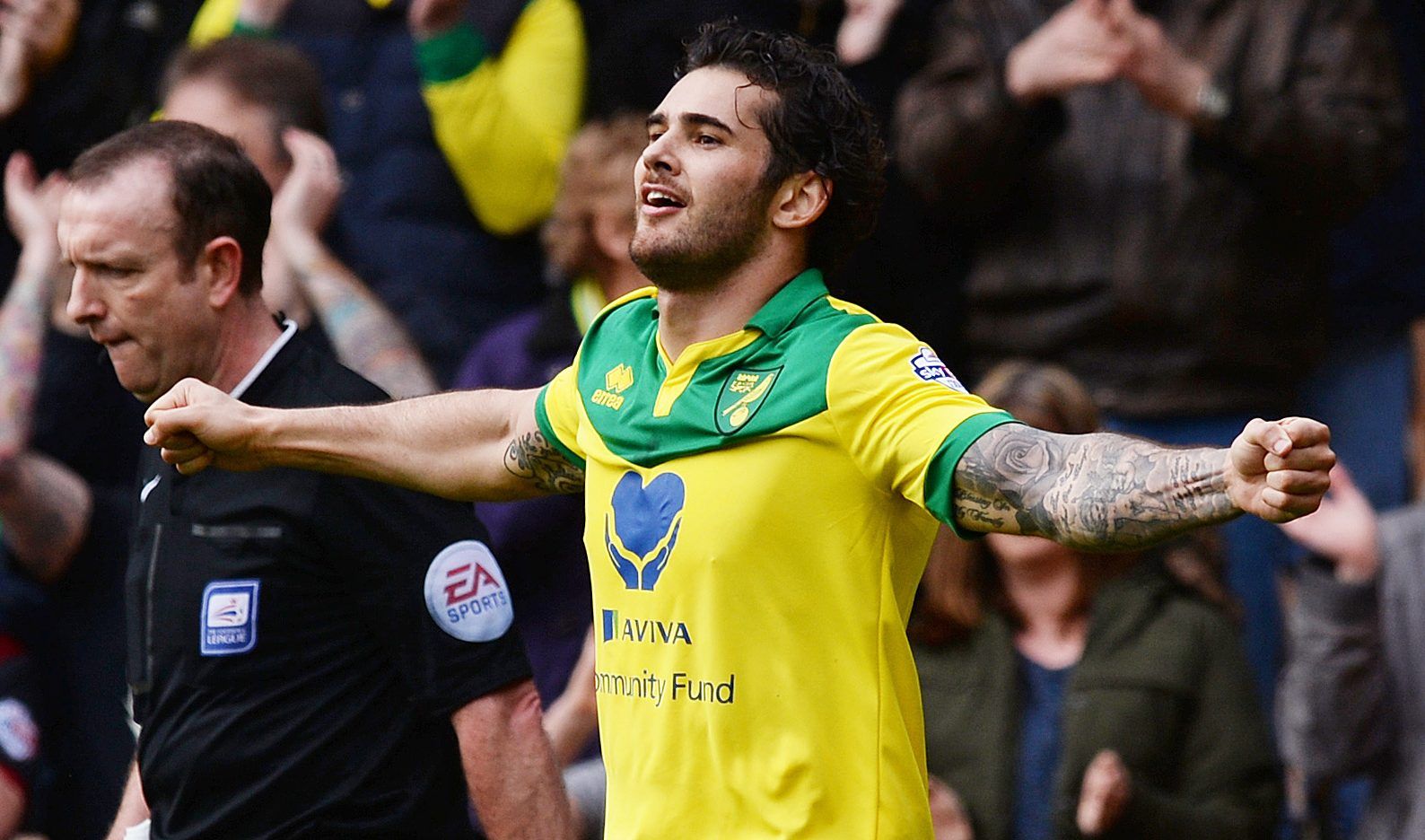 johnson-premier-league-norwich-leeds-bates-grayson-championshipBradley Johnson celebrates after scoring the second goal for Norwich 
Mandatory Credit: Action Images / Alan Walter 
Livepic 
EDITORIAL USE ONLY. No use with unauthorized audio, video, data, fixture lists, club/league logos or 