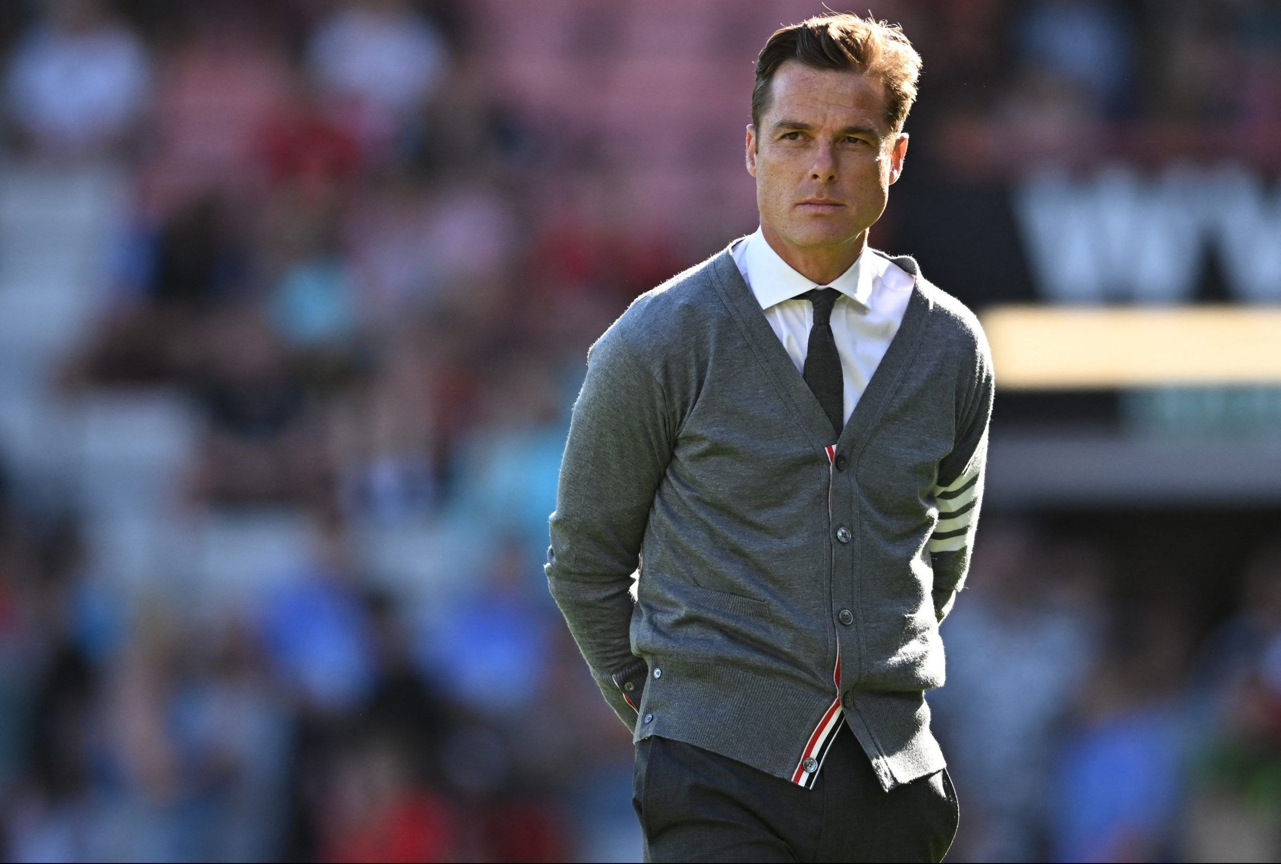 Soccer Football - Premier League - AFC Bournemouth v Arsenal - Vitality Stadium, Bournemouth, Britain - August 20, 2022 AFC Bournemouth manager Scott Parker before the match REUTERS/Dylan Martinez EDITORIAL USE ONLY. No use with unauthorized audio, video, data, fixture lists, club/league logos or 'live' services. Online in-match use limited to 75 images, no video emulation. No use in betting, games or single club /league/player publications.  Please contact your account representative for furthe