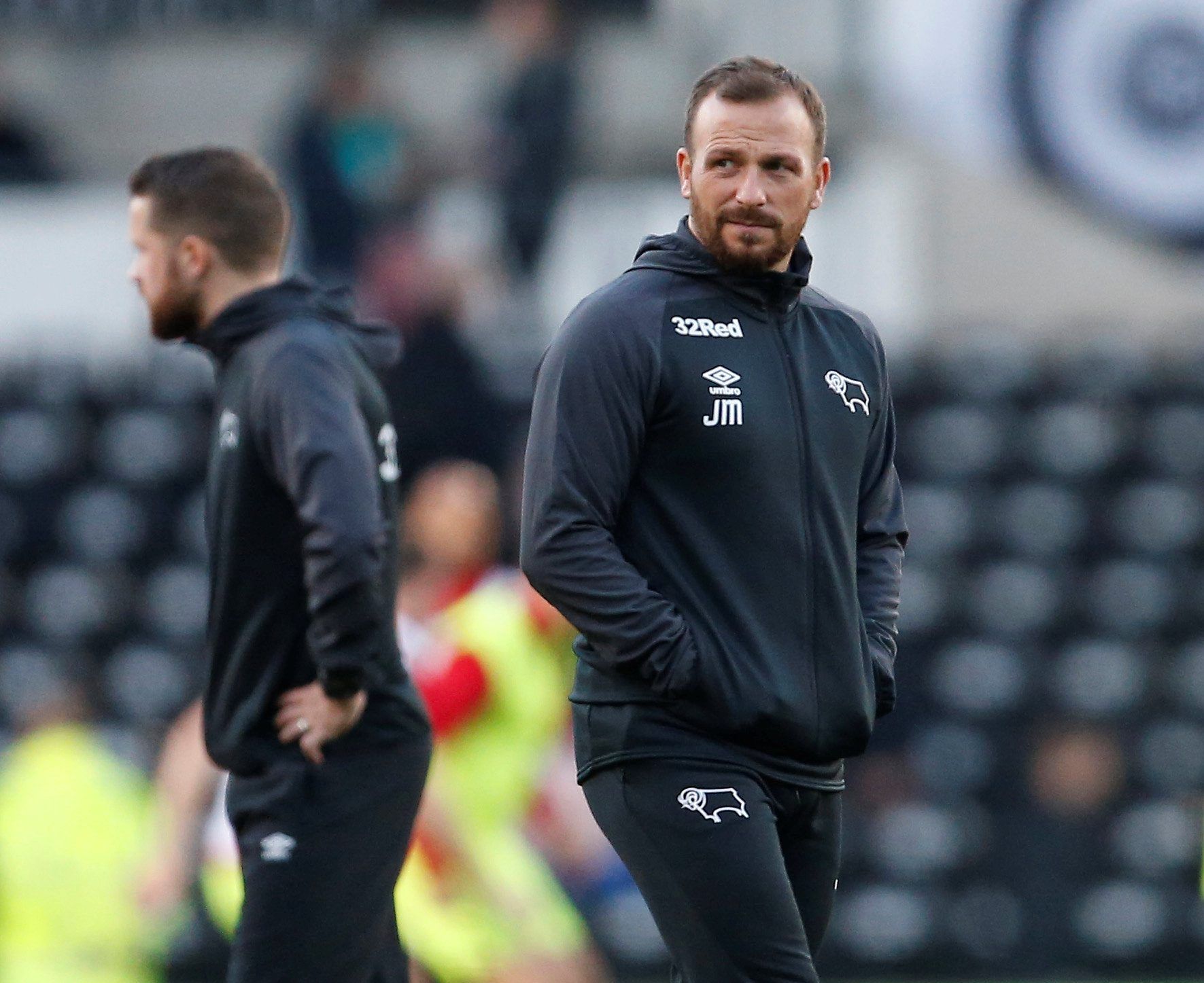 Soccer Football - Championship - Derby County v Sheffield United - Pride Park, Derby, Britain - October 20, 2018   Derby County assistant manager Jody Morris before the match    Action Images/Craig Brough    EDITORIAL USE ONLY. No use with unauthorized audio, video, data, fixture lists, club/league logos or 