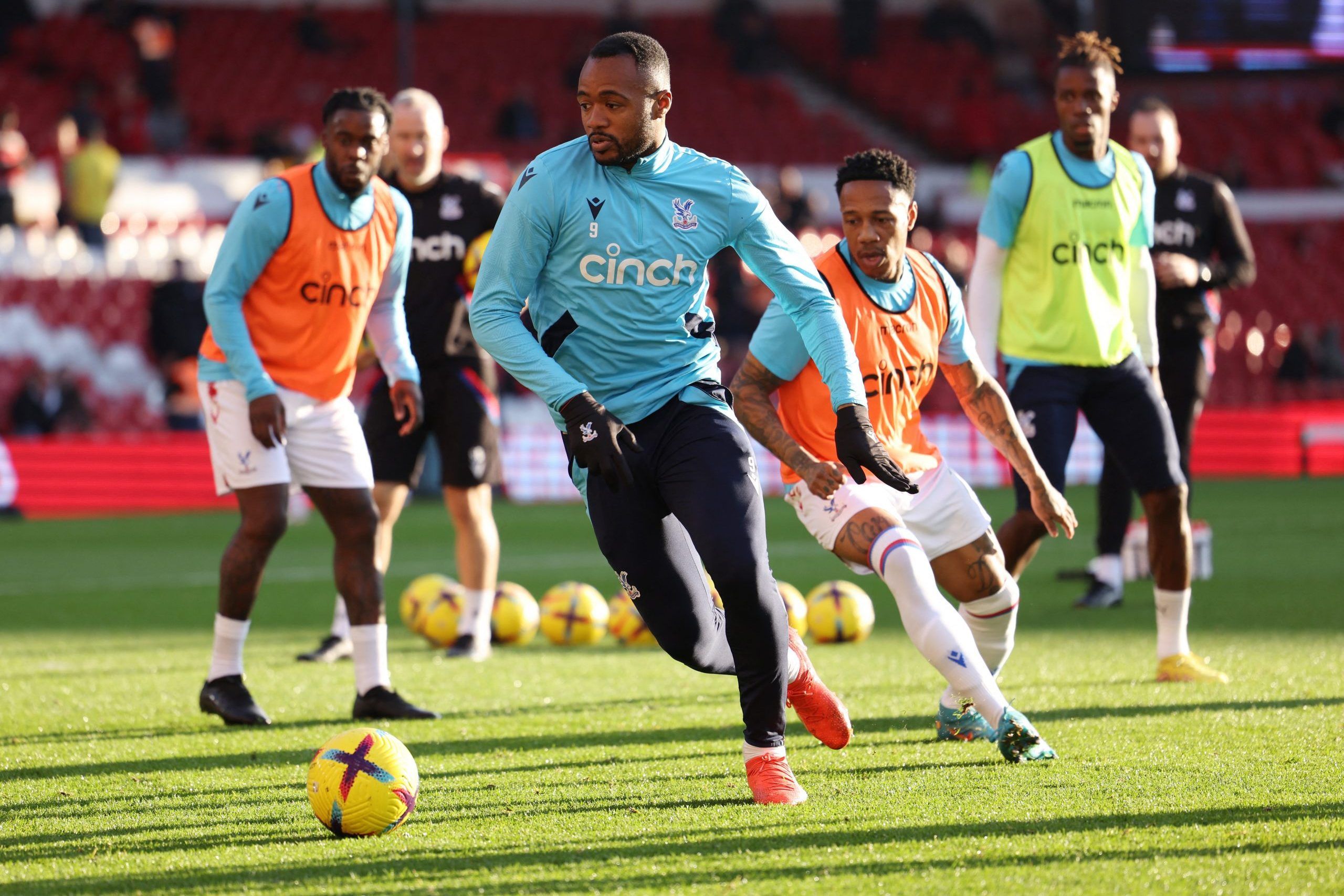 Crystal Palace's Jordan Ayew during the warm up before the match 