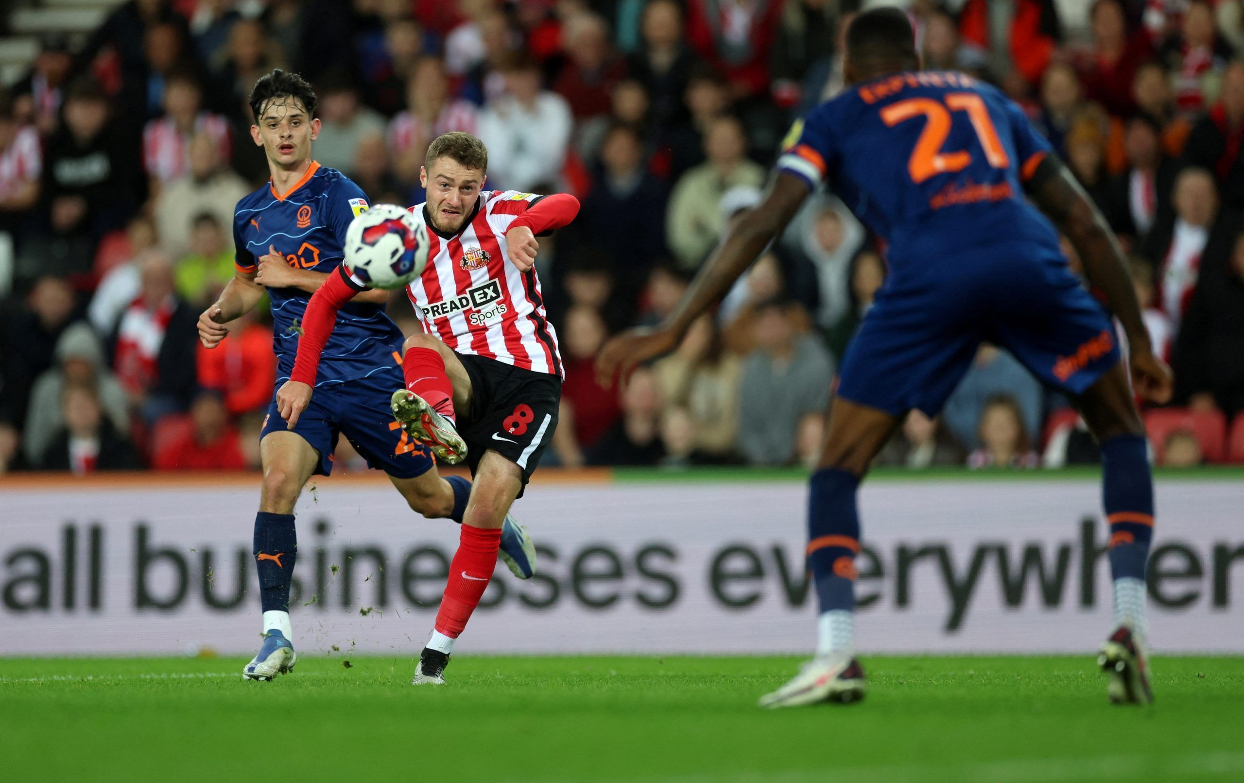 Soccer Football - Championship - Sunderland v Blackpool - Stadium of Light, Sunderland, Britain - October 4, 2022  Sunderland's Elliot Embleton in action   Action Images/Lee Smith  EDITORIAL USE ONLY. No use with unauthorized audio, video, data, fixture lists, club/league logos or 
