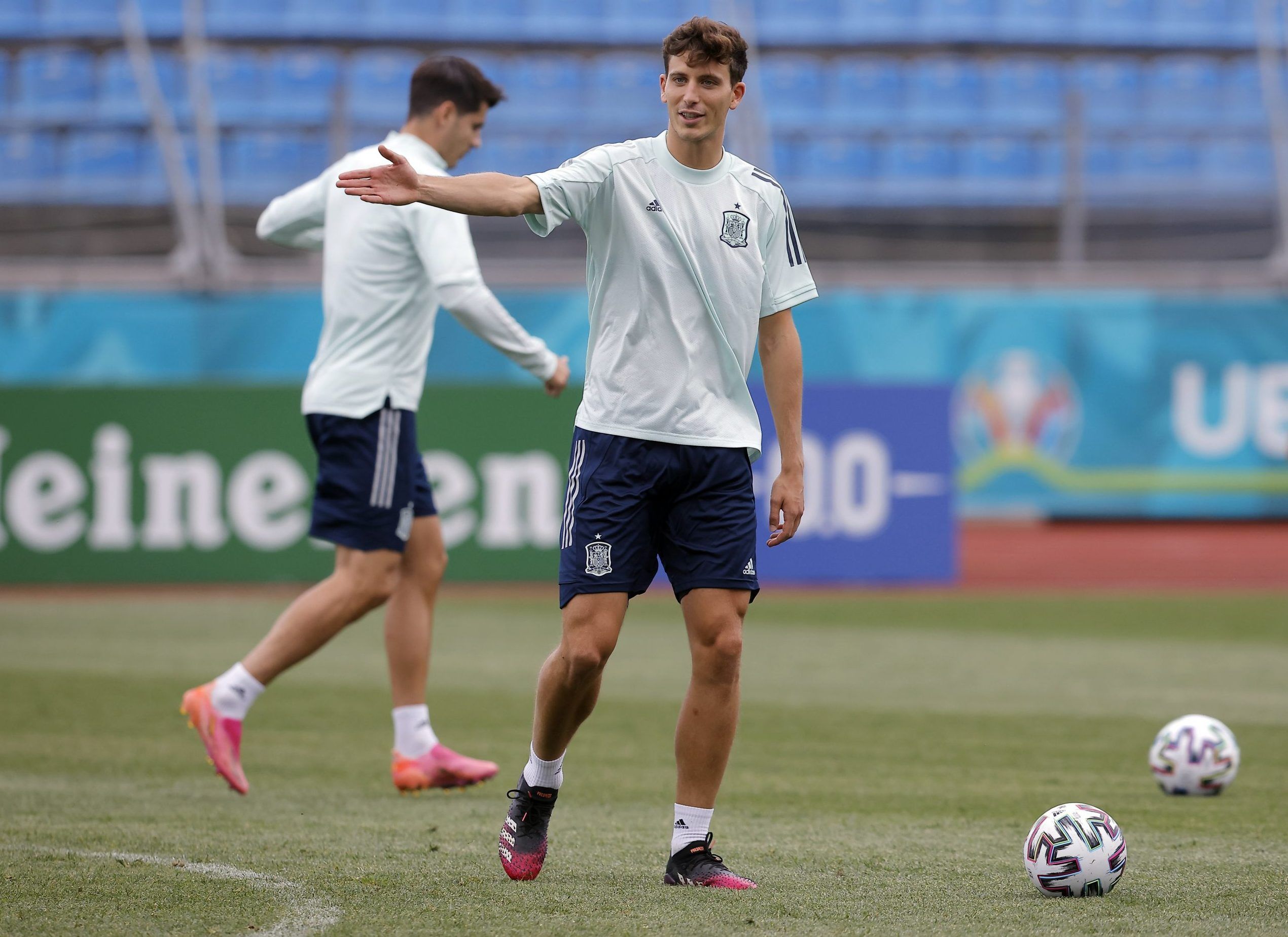 Spain's Pau Torres during training at Euro 2020