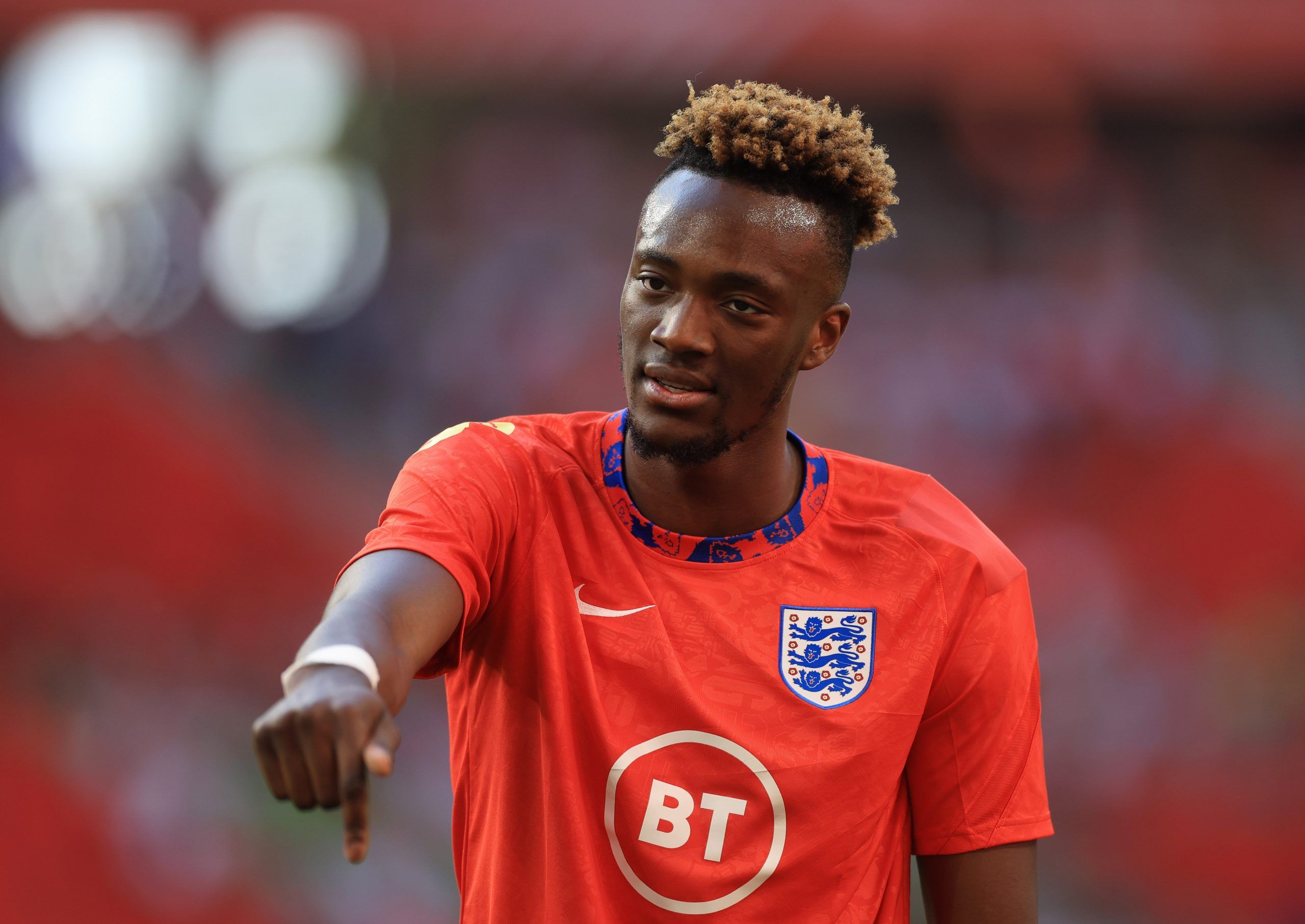 Soccer Football - UEFA Nations League - Group C - Hungary v England - Puskas Arena Park, Budapest, Hungary - June 4, 2022 England's Tammy Abraham during the warm up before the match Action Images via Reuters/Lee Smith