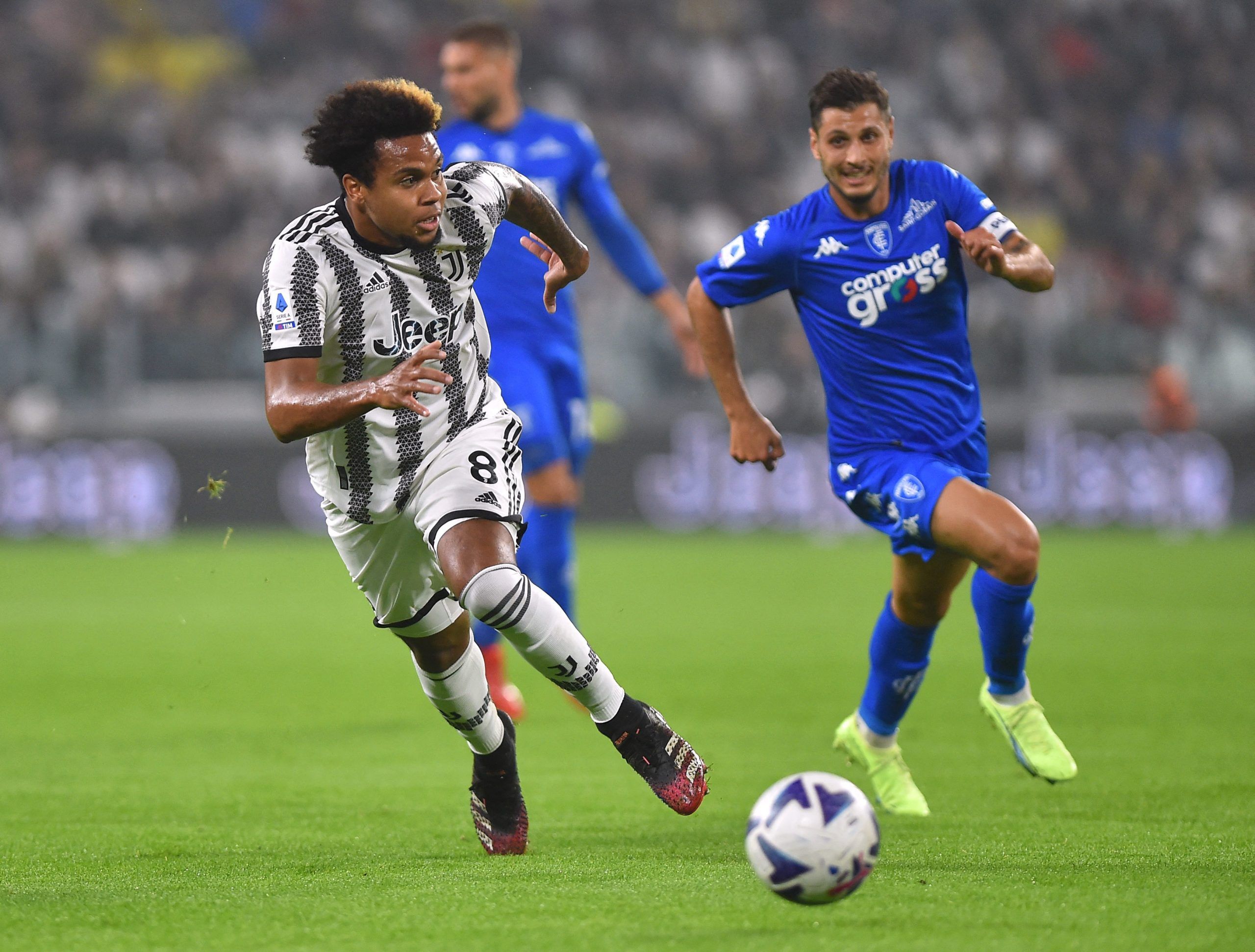 Soccer Football - Serie A - Juventus v Empoli - Allianz Stadium, Turin, Italy - October 21, 2022 Juventus' Weston McKennie in action REUTERS/Massimo Pinca