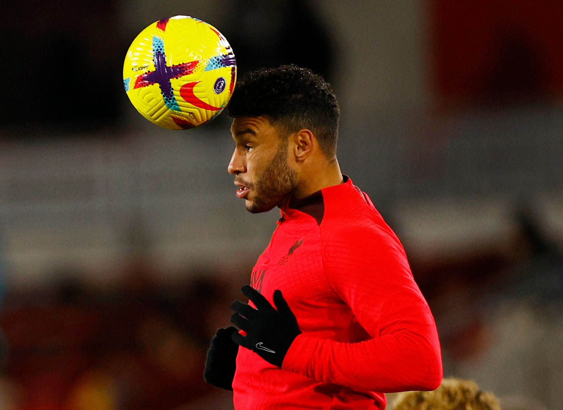 Soccer Football - Premier League - Brentford v Liverpool - Brentford Community Stadium, London, Britain - January 2, 2023 Liverpool's Alex Oxlade-Chamberlain during the warm up before the match Action Images via Reuters/John Sibley EDITORIAL USE ONLY. No use with unauthorized audio, video, data, fixture lists, club/league logos or 'live' services. Online in-match use limited to 75 images, no video emulation. No use in betting, games or single club /league/player publications.  Please contact you