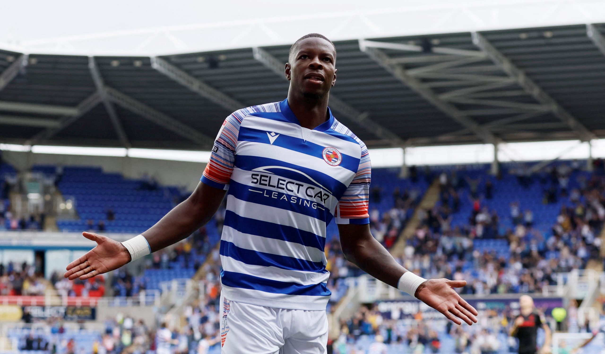 Soccer Football - Championship - Reading v Stoke City - Madejski Stadium, Reading, Britain - September 4, 2022 Reading's Lucas Joao celebrates scoring their first goal  Action Images/Andrew Couldridge  EDITORIAL USE ONLY. No use with unauthorized audio, video, data, fixture lists, club/league logos or 