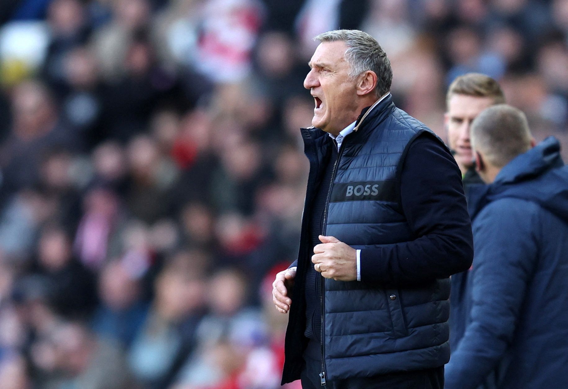 Soccer Football - Championship - Sunderland v Blackburn Rovers - Stadium of Light, Sunderland, Britain - December 26, 2022 Sunderland manager Tony Mowbray  Action Images/John Clifton  EDITORIAL USE ONLY. No use with unauthorized audio, video, data, fixture lists, club/league logos or 
