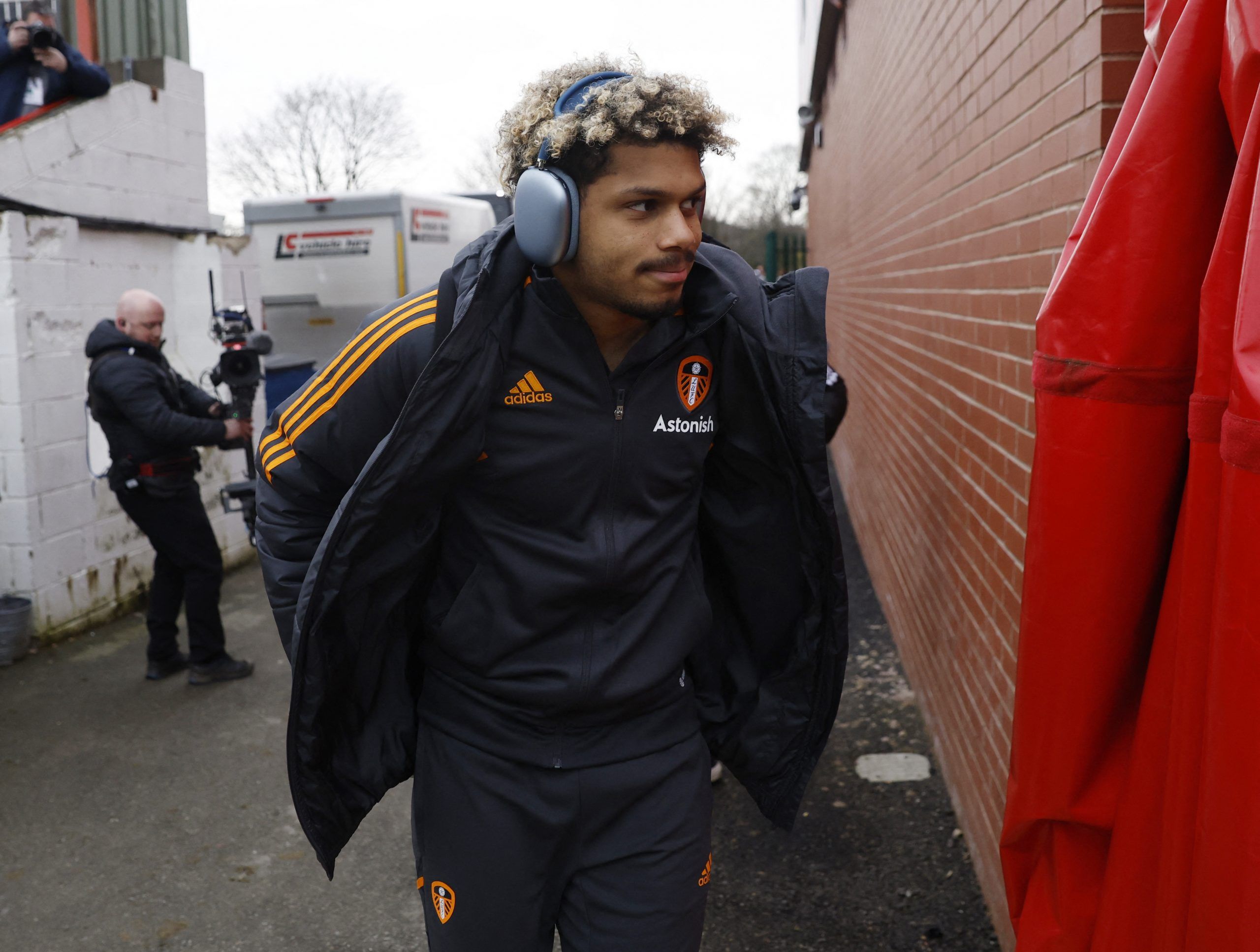 Soccer Football - FA Cup - Fourth Round - Accrington Stanley v Leeds United - Wham Stadium, Accrington, Britain - January 28, 2023 Leeds United's Georginio Rutter arrives at the stadium before the match Action Images via Reuters/Jason Cairnduff