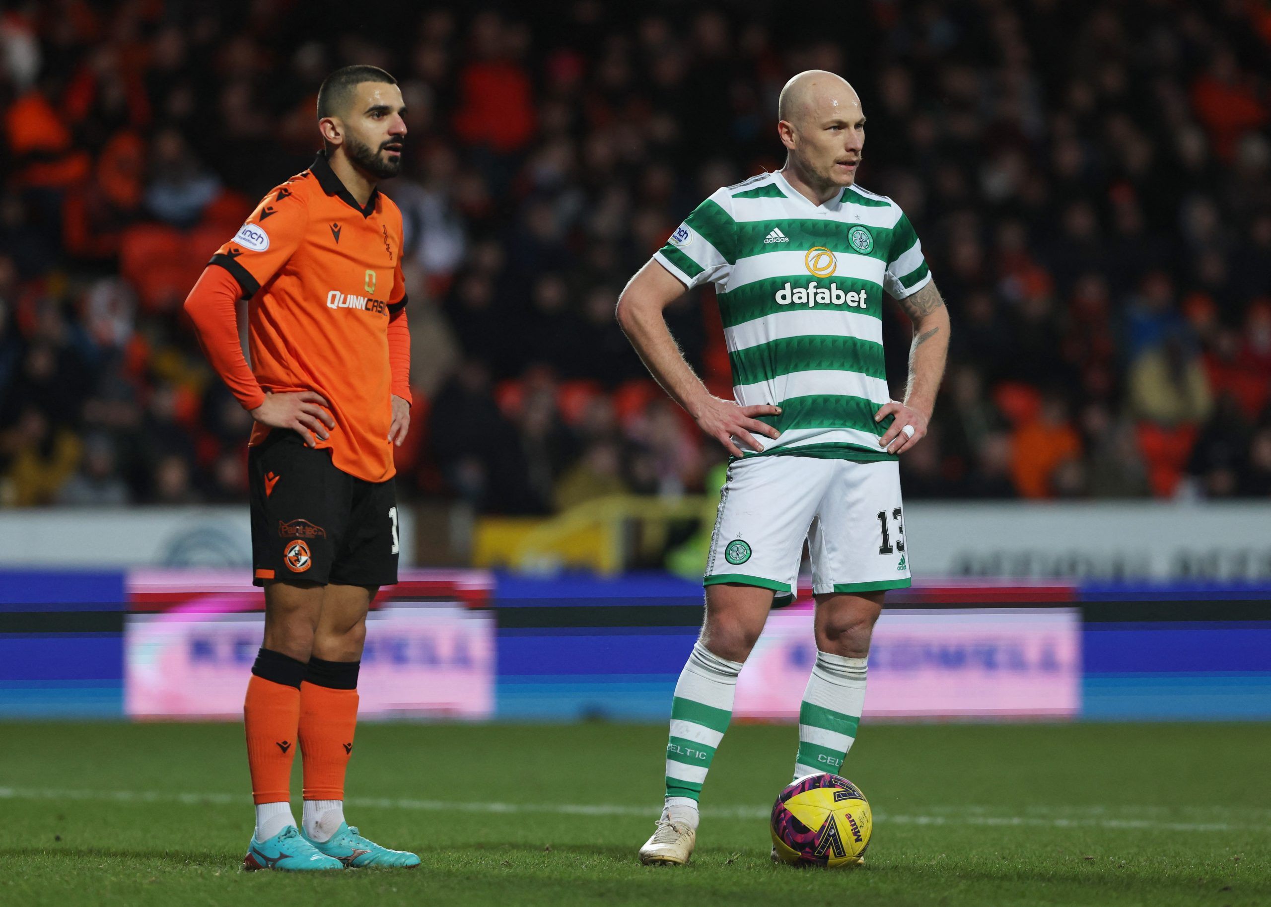 Soccer Football - Scottish Premiership - Dundee United v Celtic - Tannadice Park, Dundee, Scotland, Britain - January 29, 2023 Celtic's Aaron Mooy during the match REUTERS/Russell Cheyne