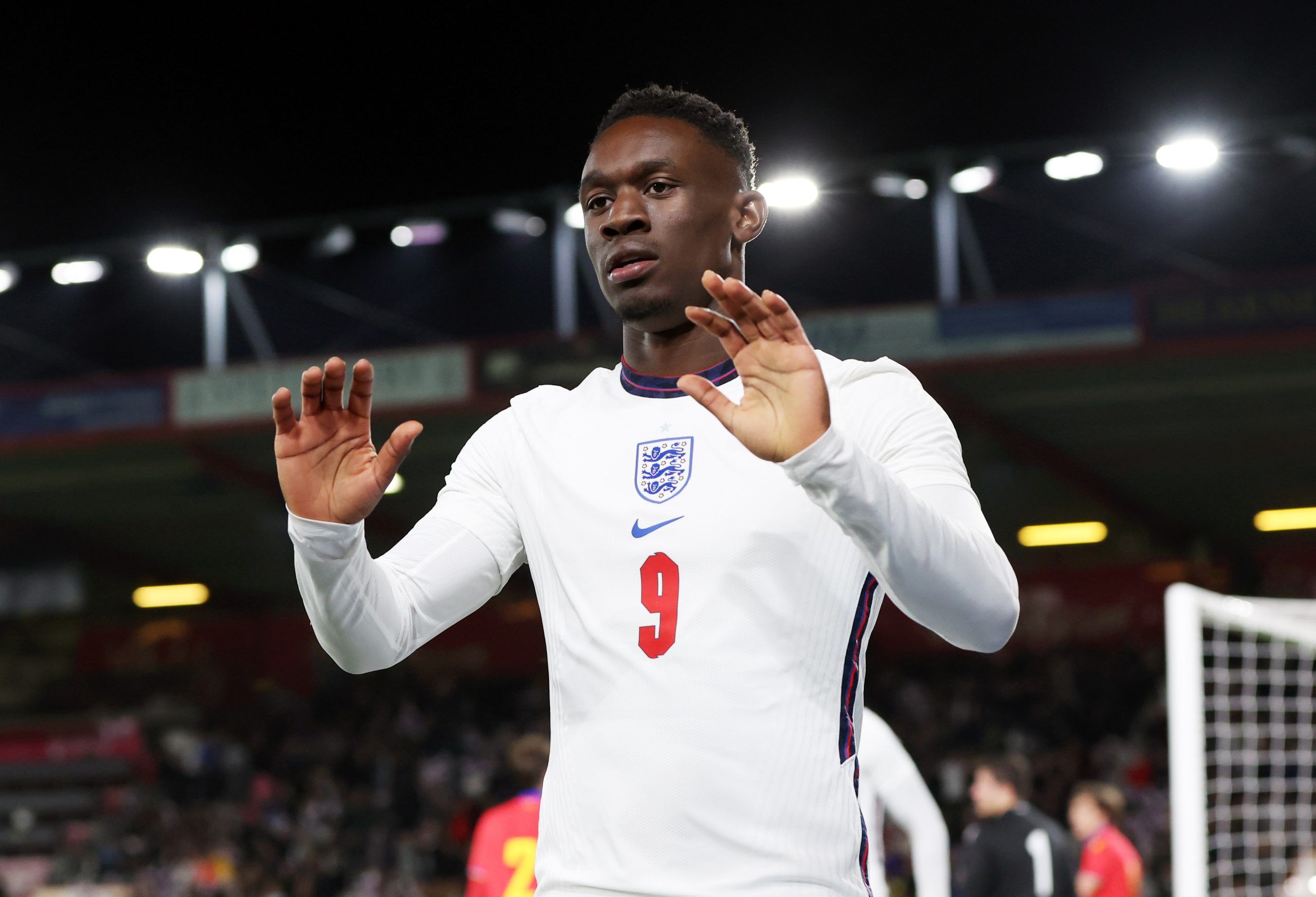 Soccer Football - European Under-21 Championship Qualifiers - England v Andorra - Vitality Stadium, Bournemouth, Britain - March 25, 2022 England's Folarin Balogun celebrates scoring their first goal Action Images via Reuters/Paul Childs