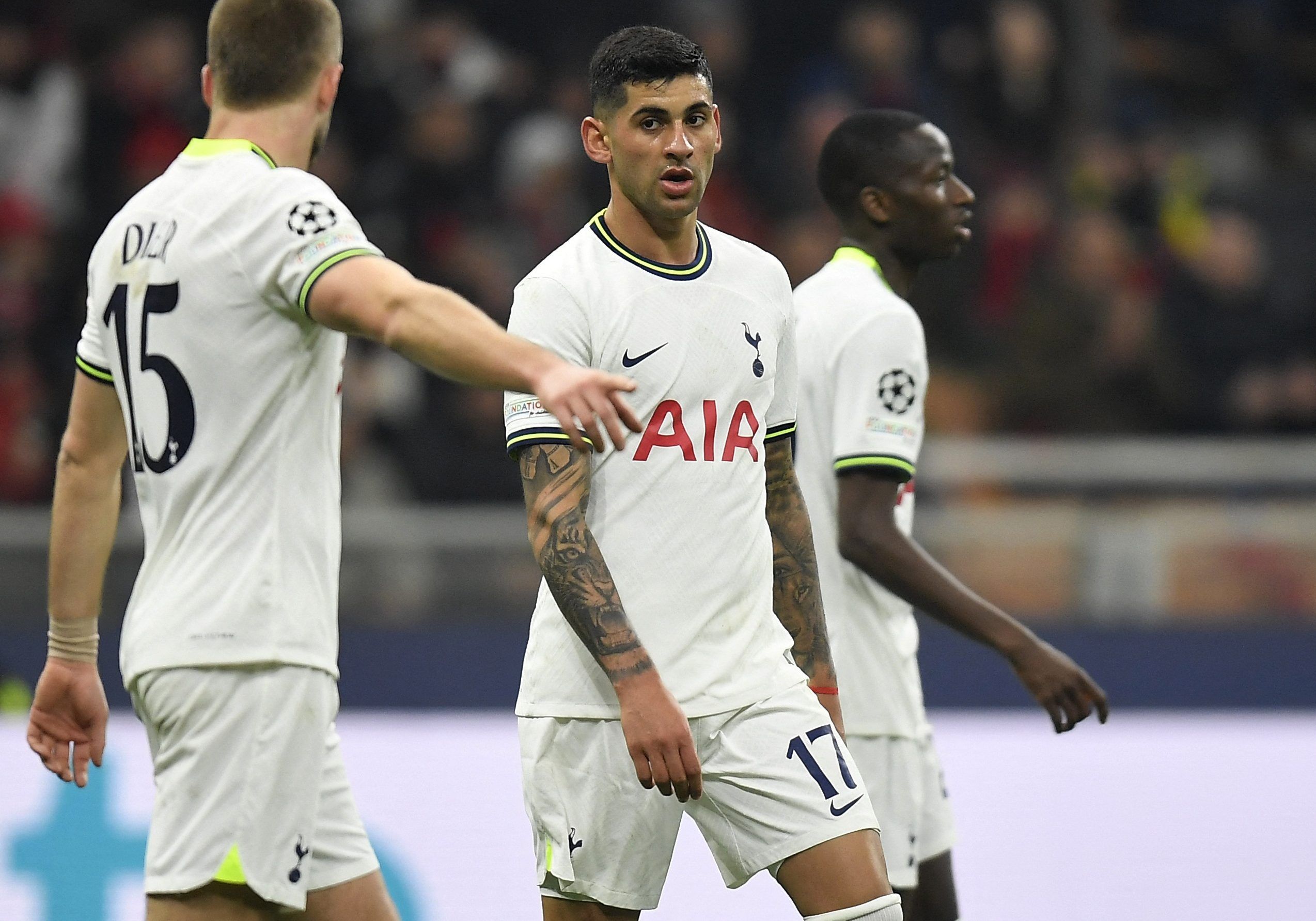 Spurs' Cristian Romero suffered injury scare