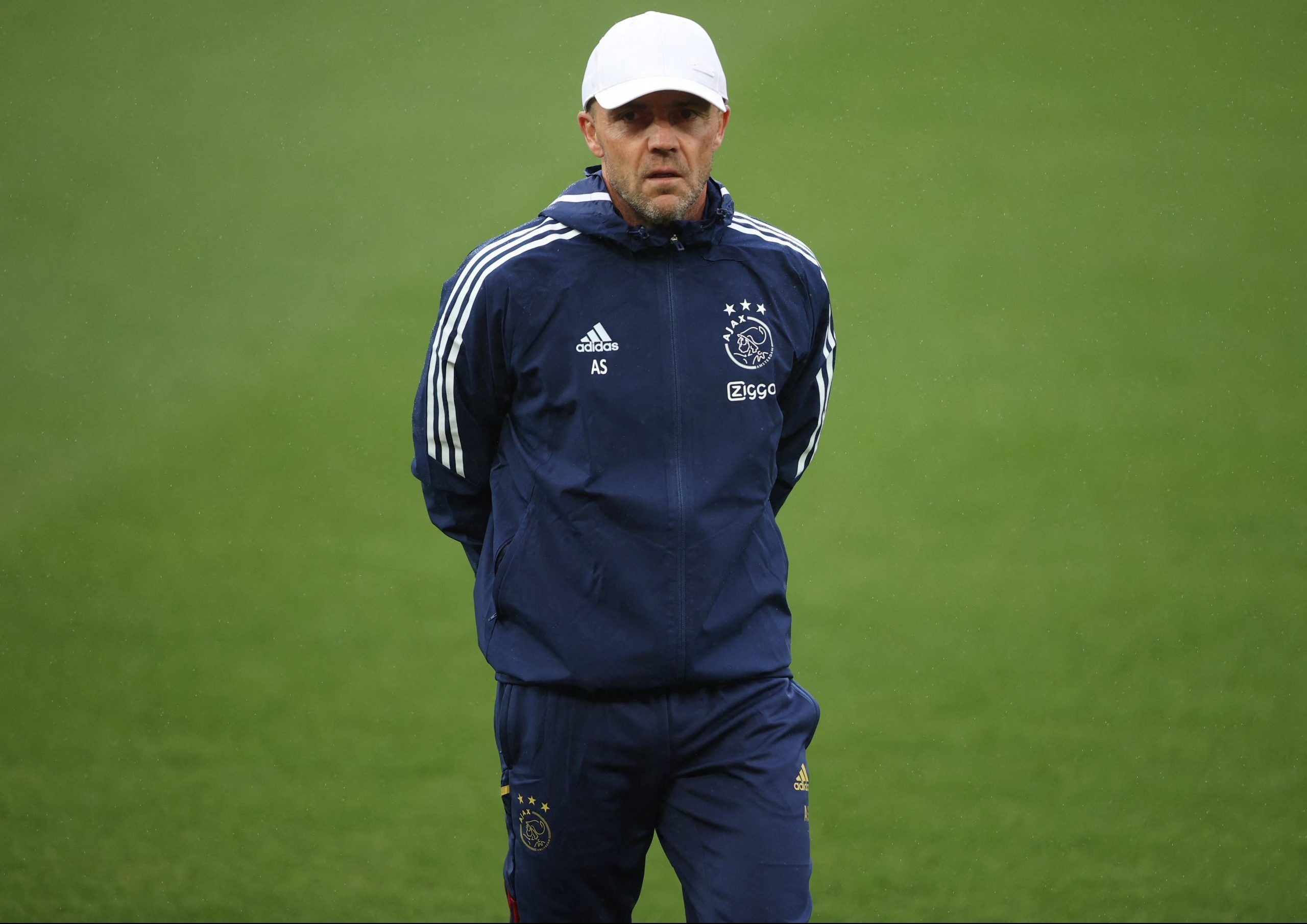 Soccer Football - Champions League - Ajax Training - Anfield, Liverpool, Britain - September 12, 2022 Ajax coach Alfred Schreuder during training Action Images via Reuters/Molly Darlington