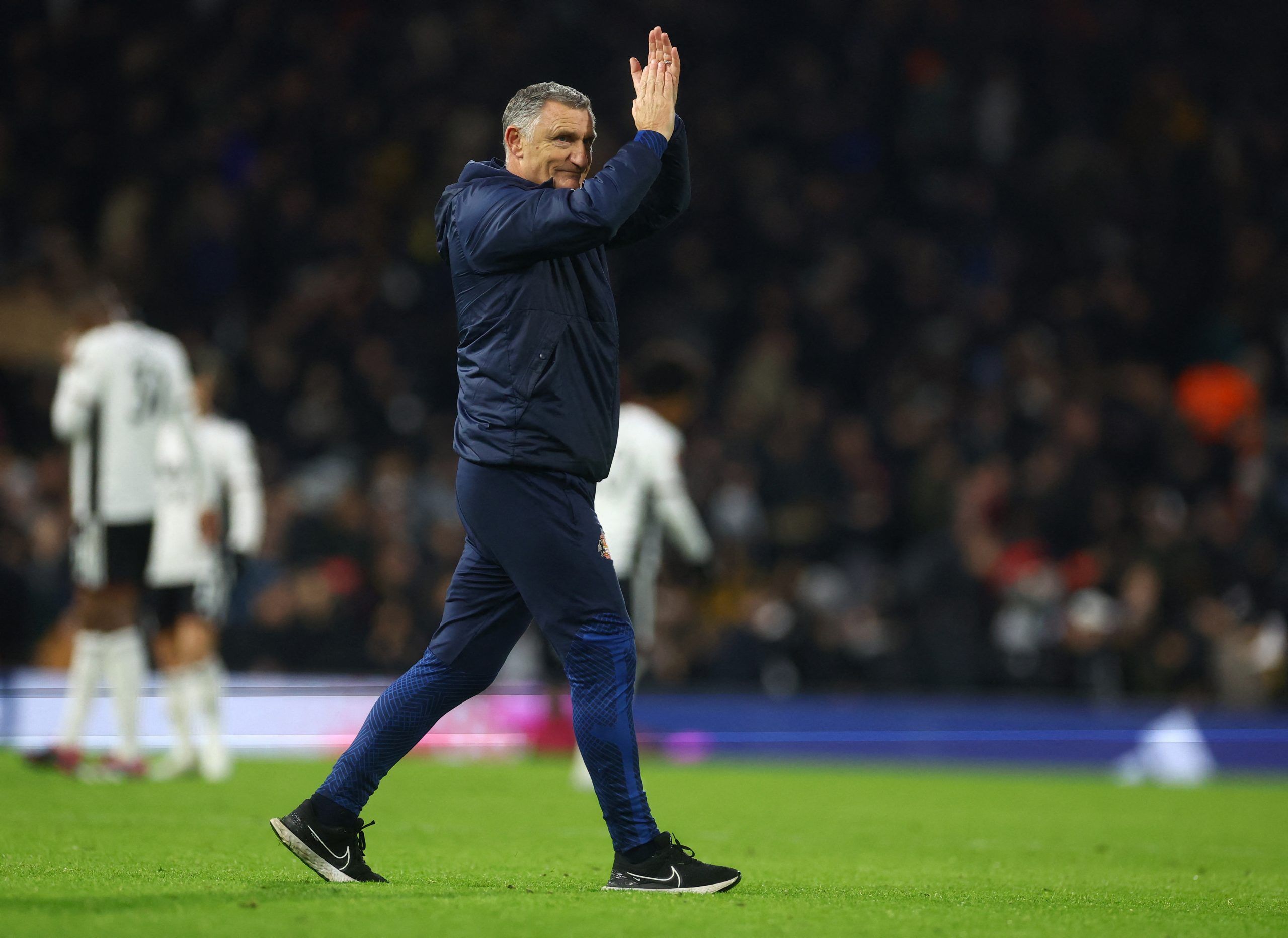 Soccer Football - FA Cup - Fourth Round - Fulham v Sunderland - Craven Cottage, London, Britain - January 28, 2023 Sunderland manager Tony Mowbray reacts after the match Action Images via Reuters/Paul Childs