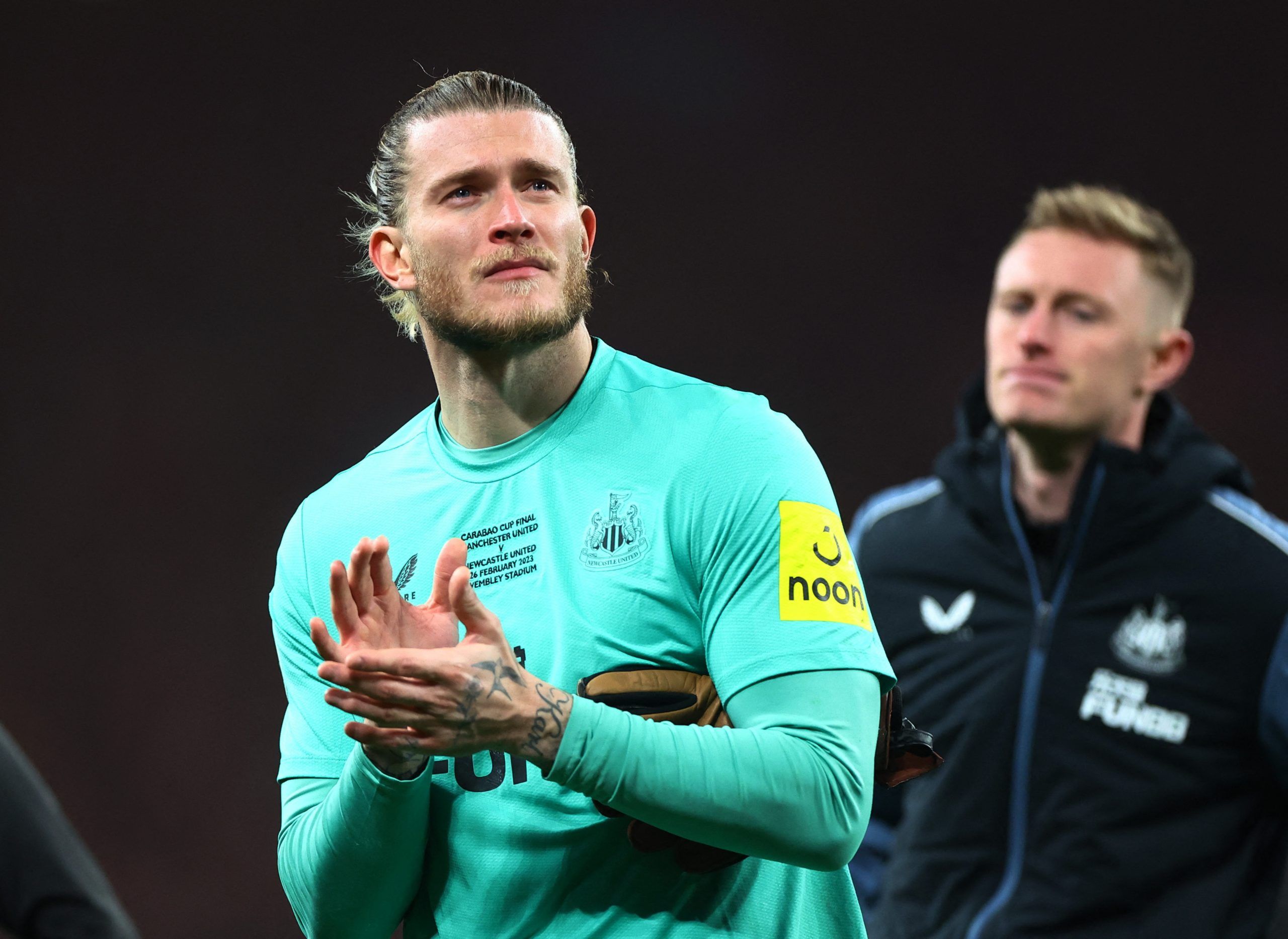 Soccer Football - Carabao Cup - Final - Manchester United v Newcastle United - Wembley Stadium, London, Britain - February 26, 2023  Newcastle United's Loris Karius looks dejected after the match REUTERS/Hannah Mckay EDITORIAL USE ONLY. No use with unauthorized audio, video, data, fixture lists, club/league logos or 'live' services. Online in-match use limited to 75 images, no video emulation. No use in betting, games or single club /league/player publications.  Please contact your account repre
