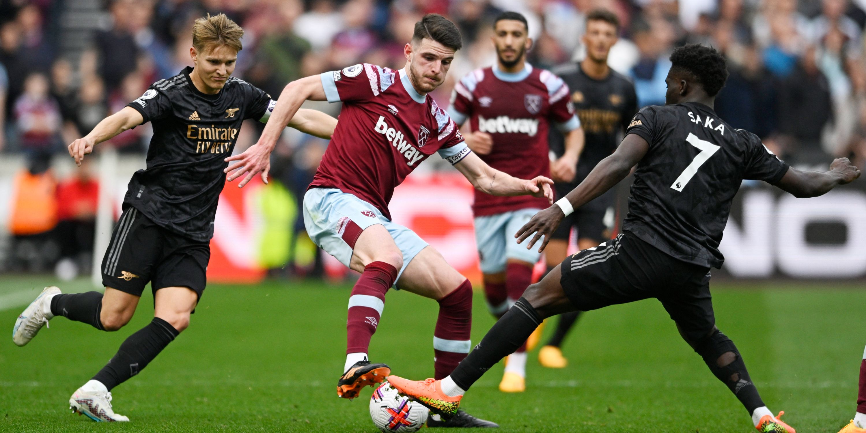 West Ham United midfielder Declan Rice