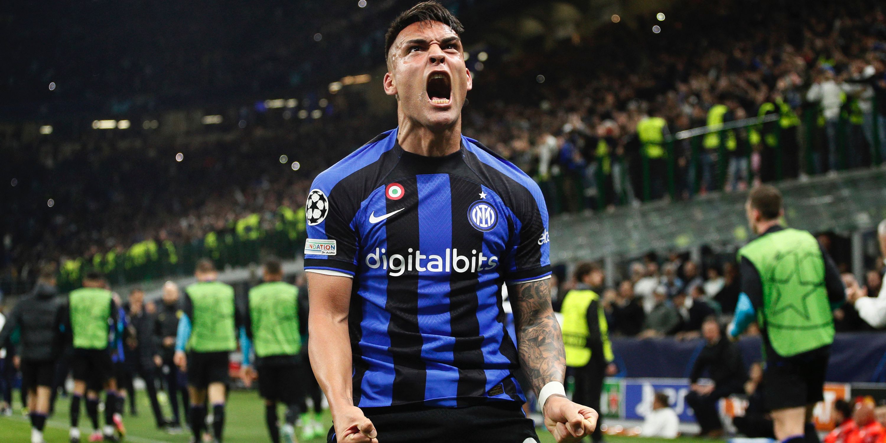  Inter Milan's Lautaro Martinez celebrates scoring their second goal