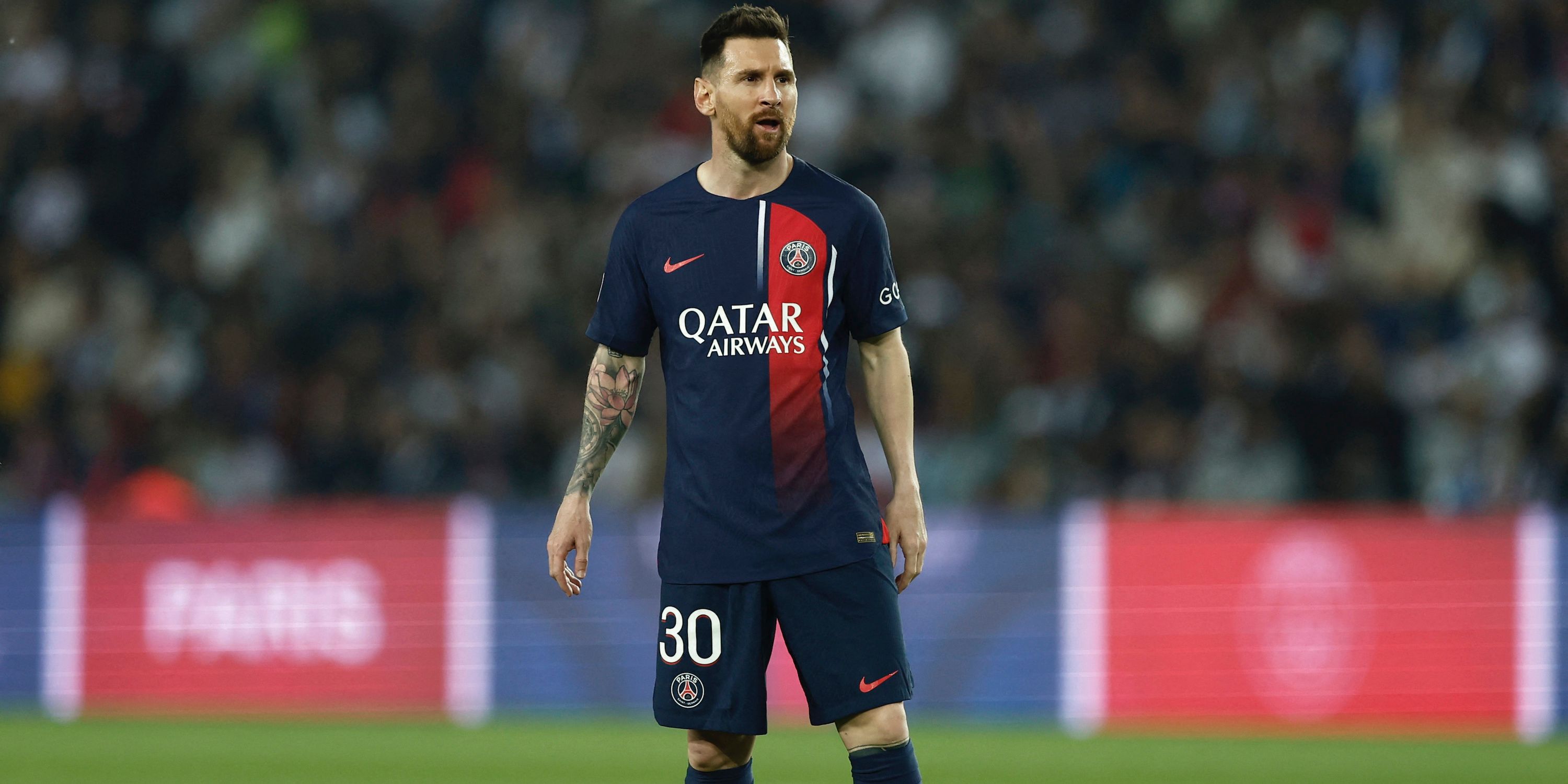 Paris St Germain's Lionel Messi 