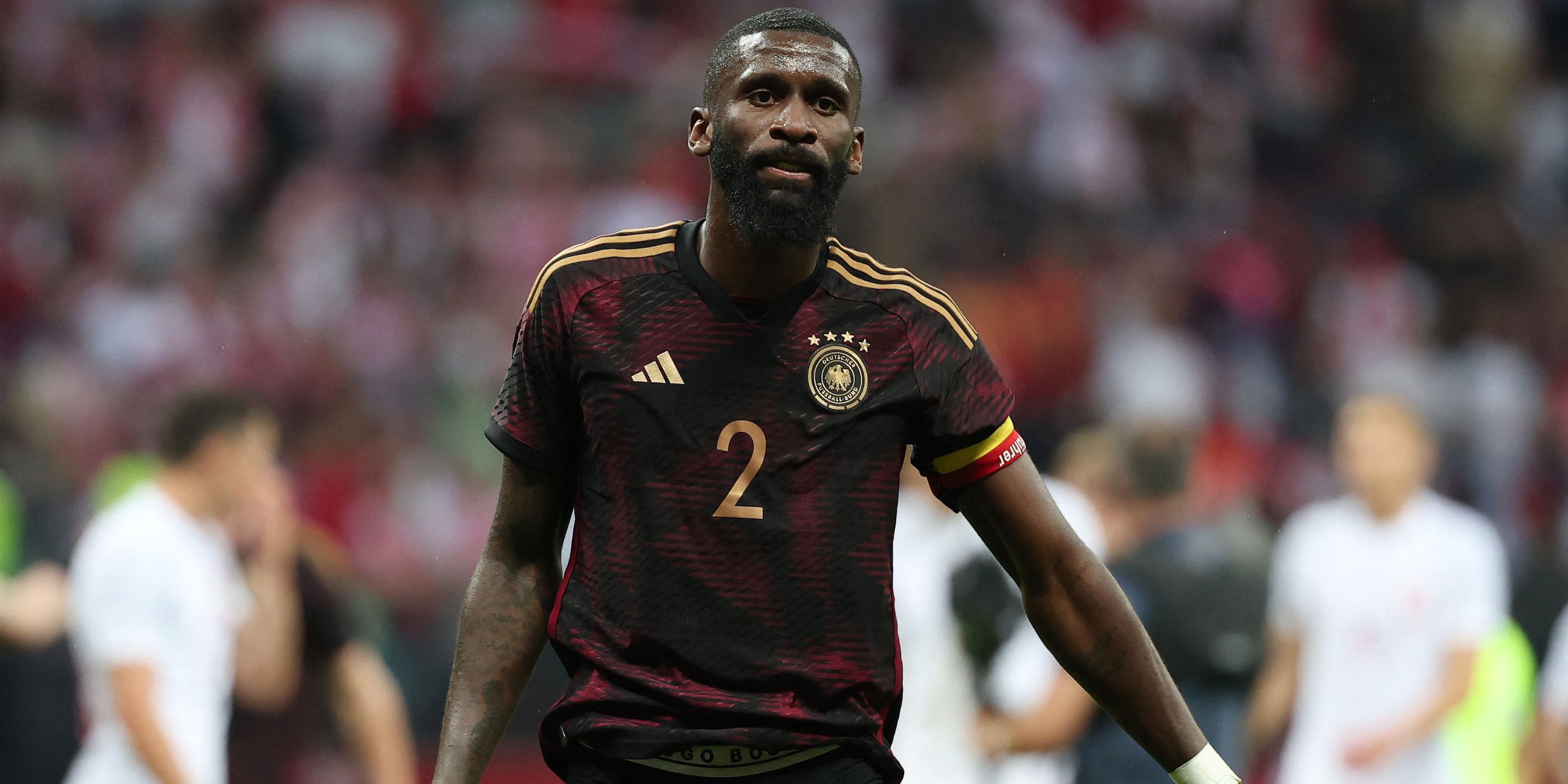  Germany's Antonio Rudiger after the match 
