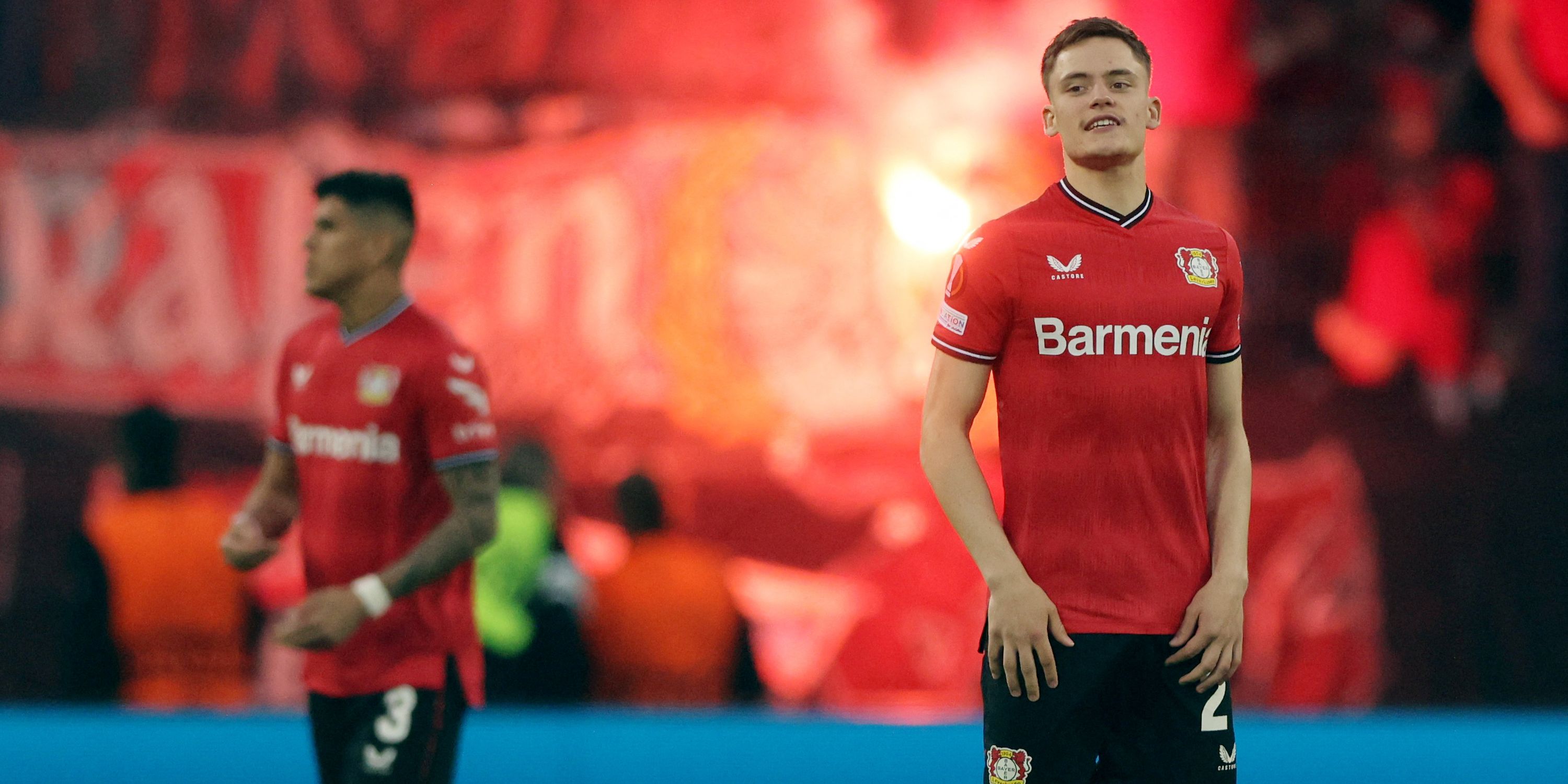 Bayer Leverkusen's Florian Wirtz before the match