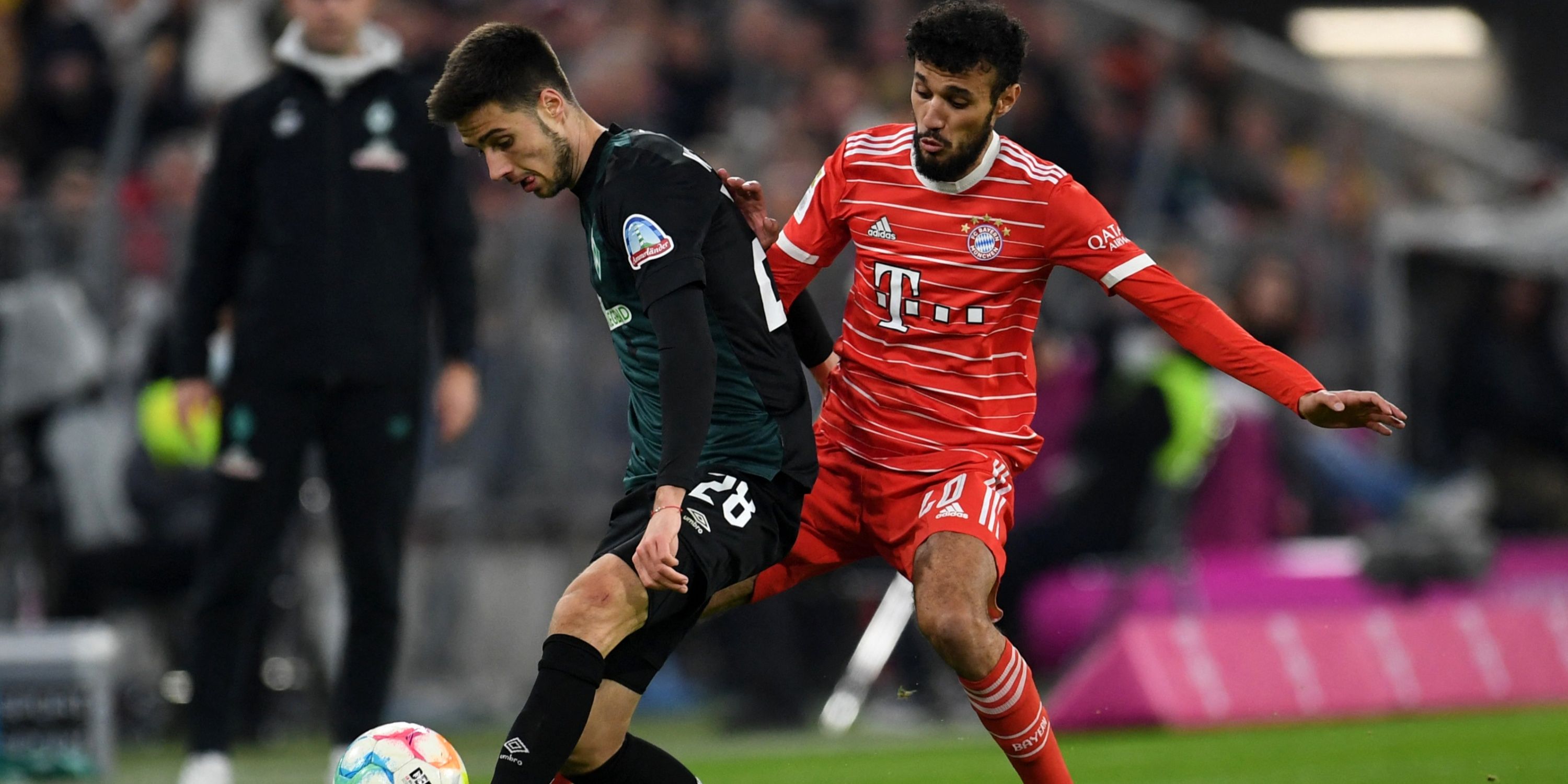 Werder Bremen's Ilia Gruev against Bayern Munich