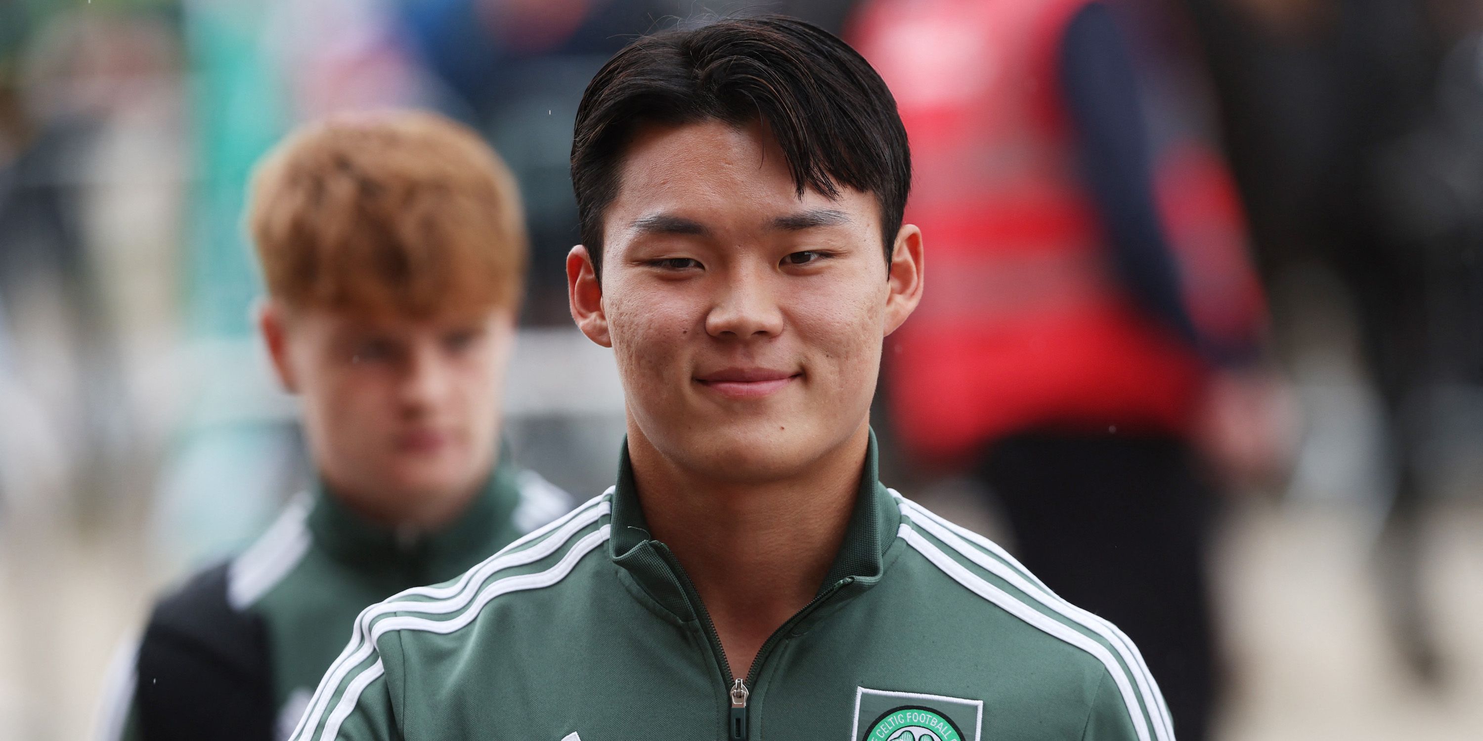 Celtic's Oh Hyeon-gyu arrives before the match