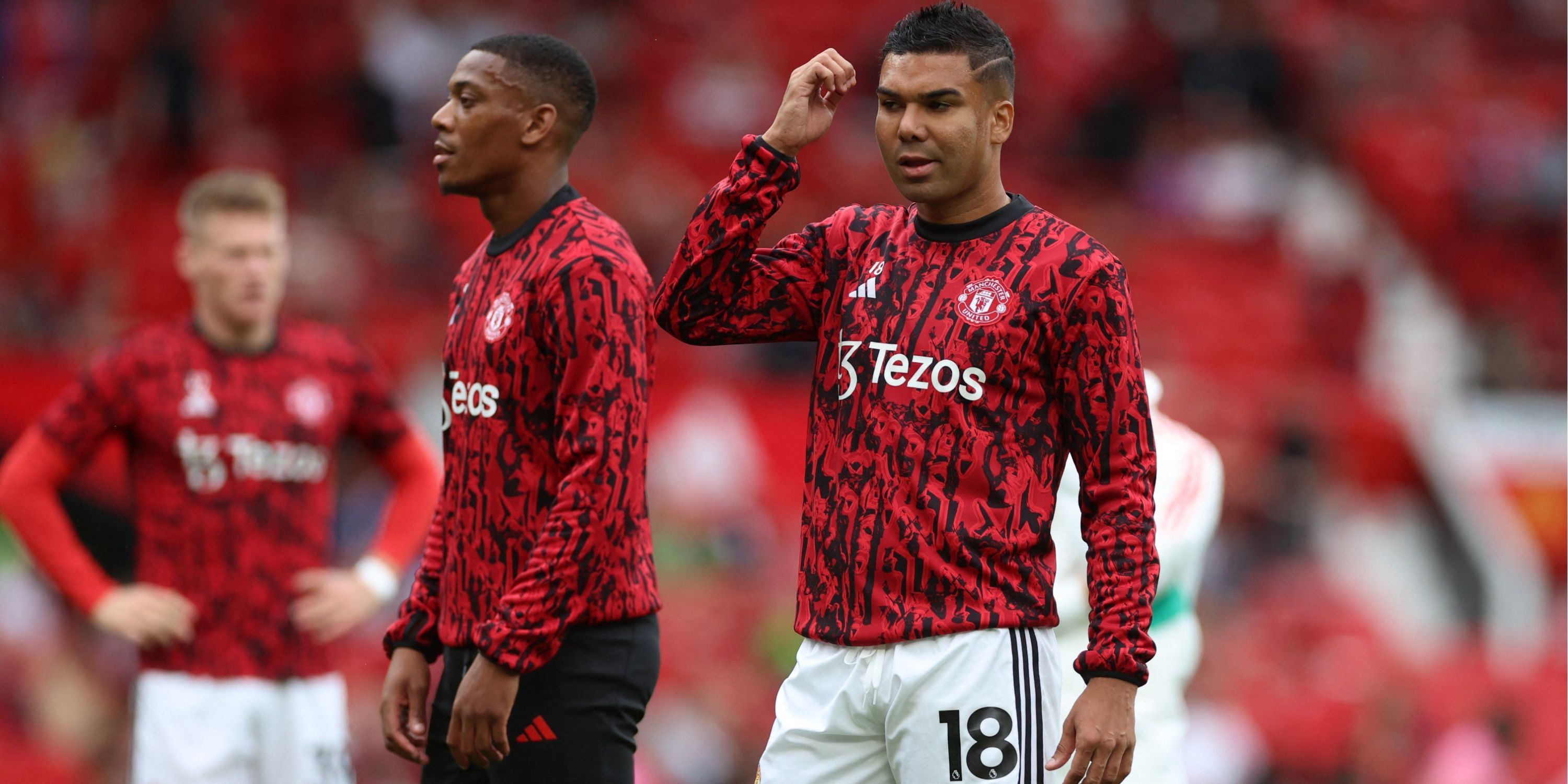 Casemiro and Anthony Martial for Man United
