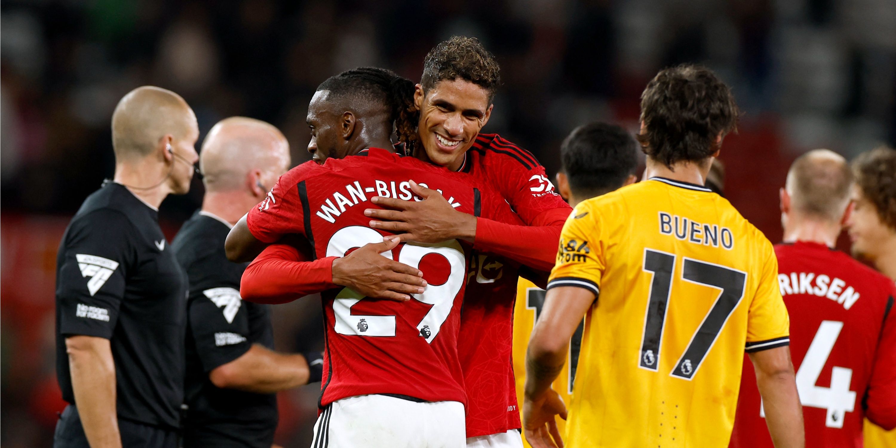 Aaron Wan-Bissaka and Raphael Varane