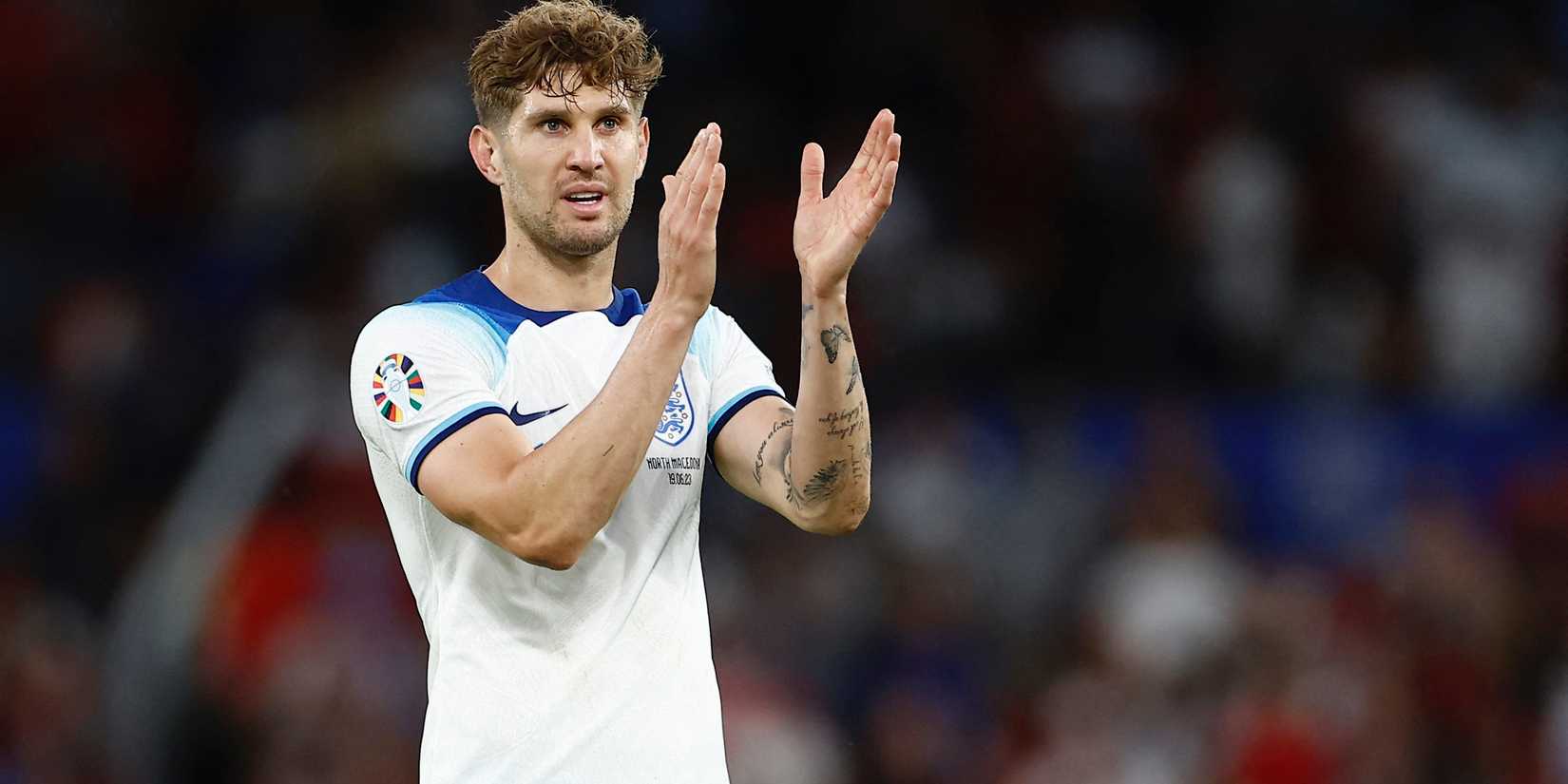 England's John Stones celebrates after the match 