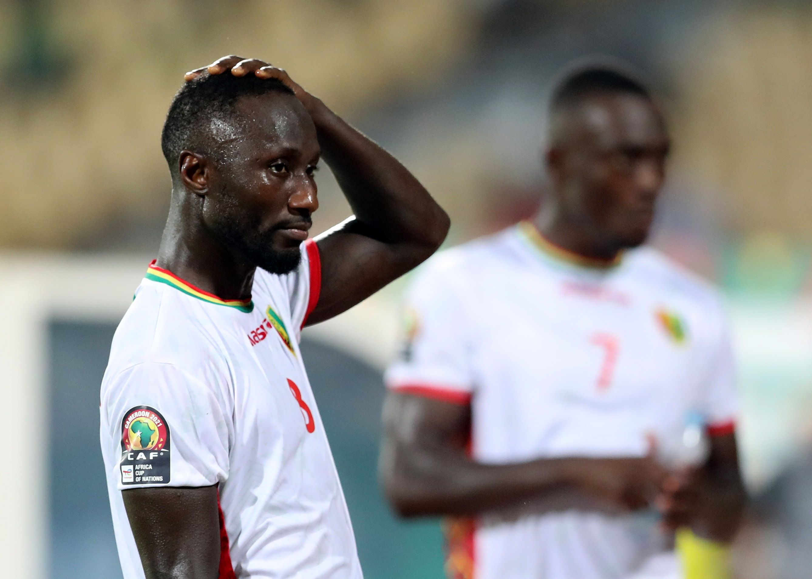 Guinea's Naby Keita looks dejected after the match
