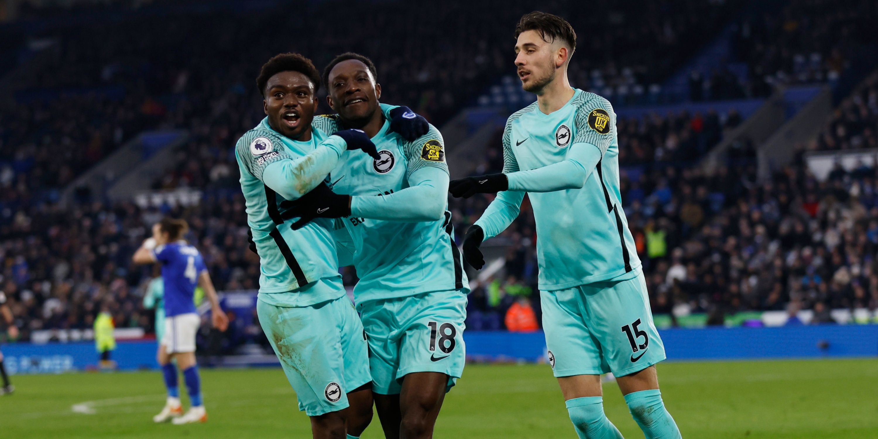 Jakub Moder celebrating for Brighton