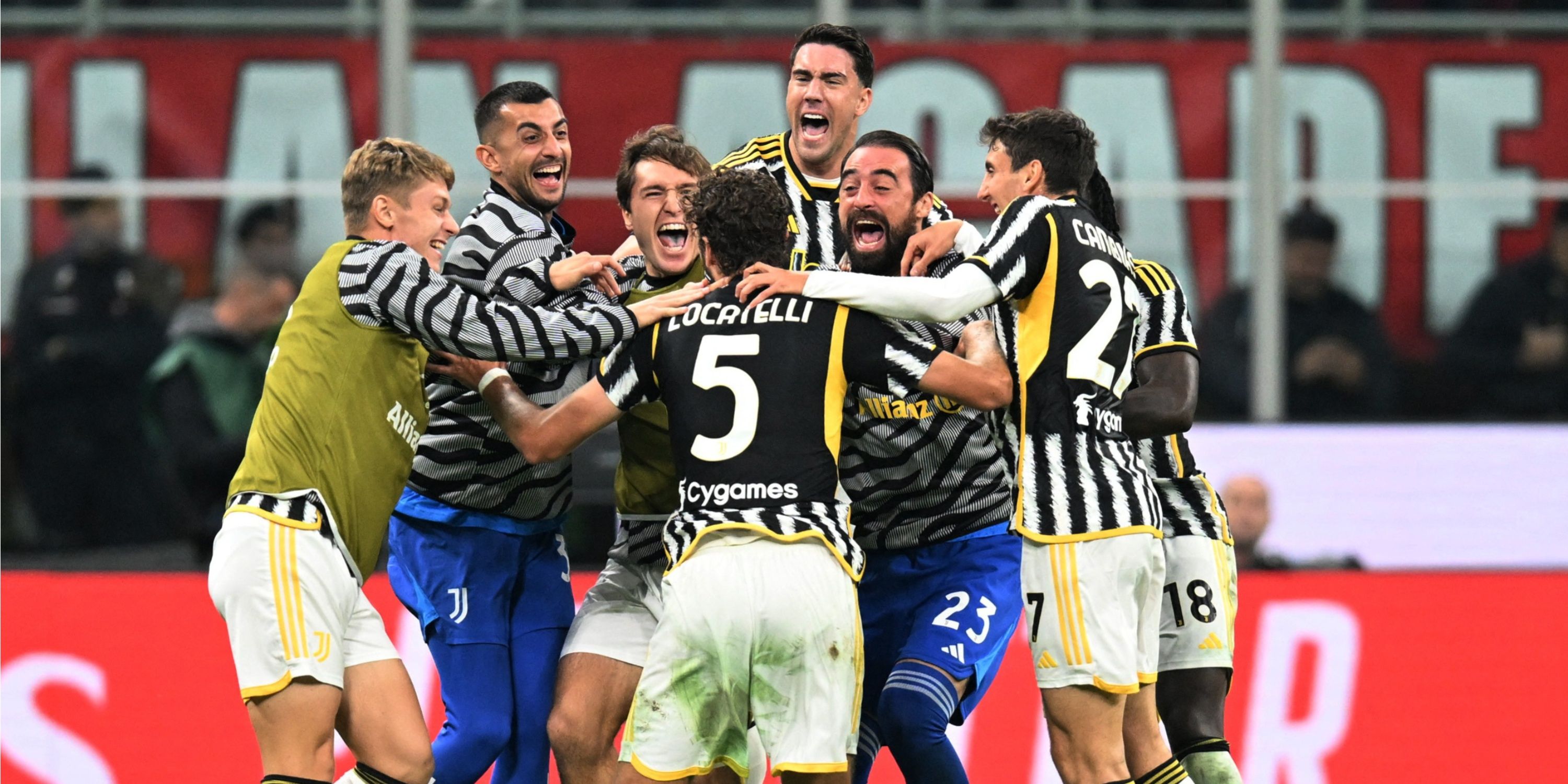 Manuel Locatelli celebrates for Juventus