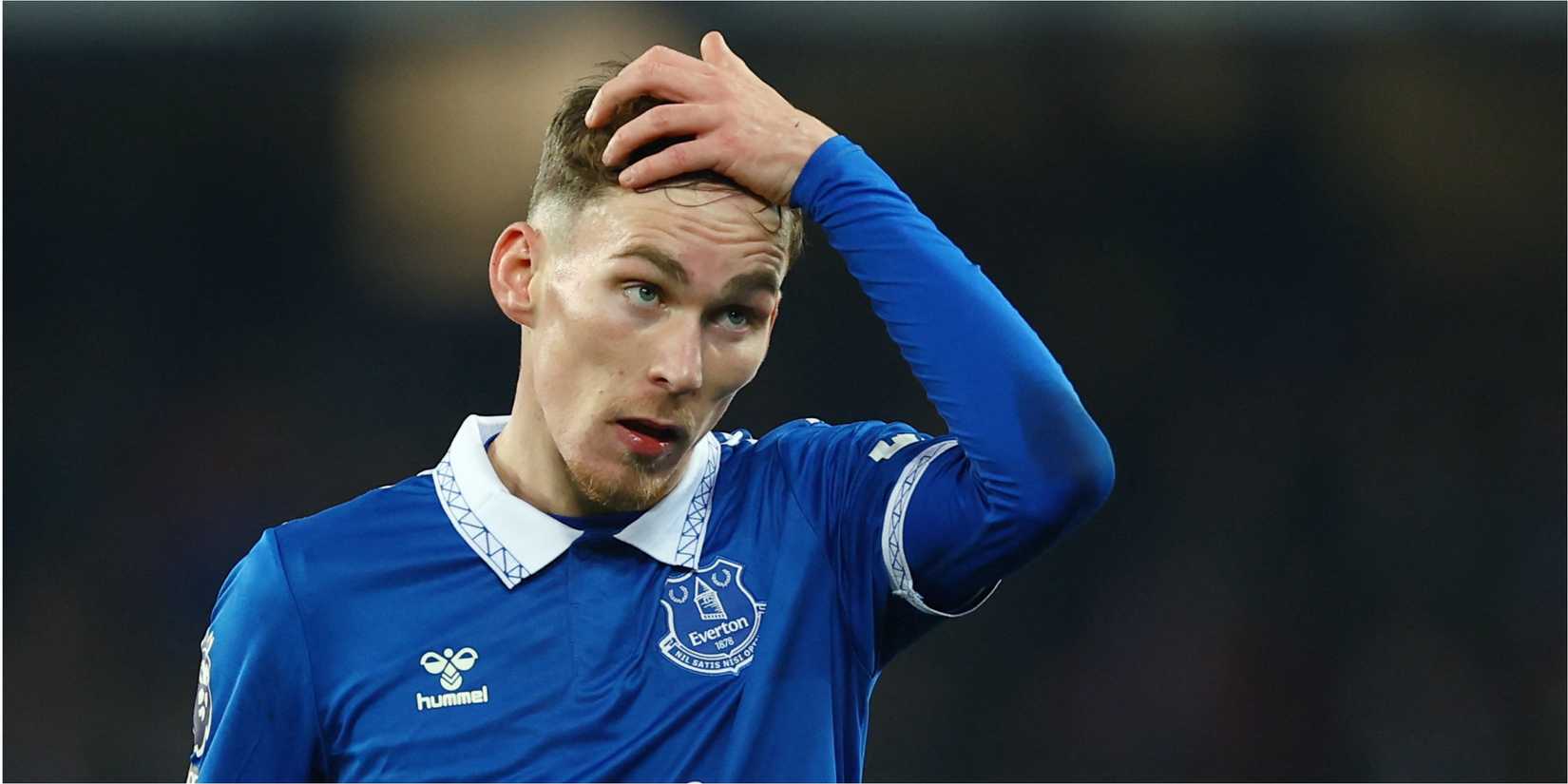 Everton midfielder James Garner.