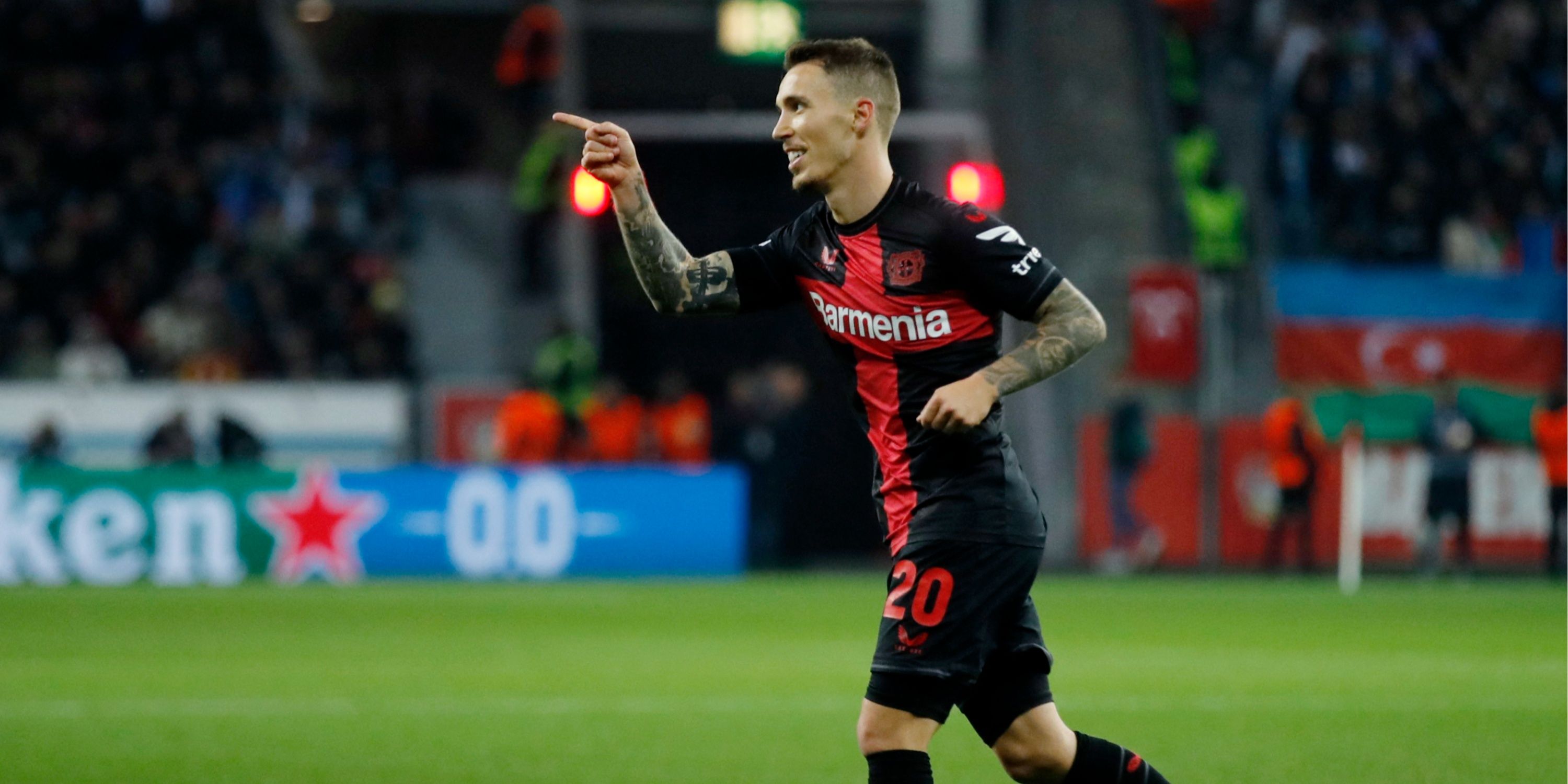 Bayer Leverkusen's Alejandro Grimaldo.